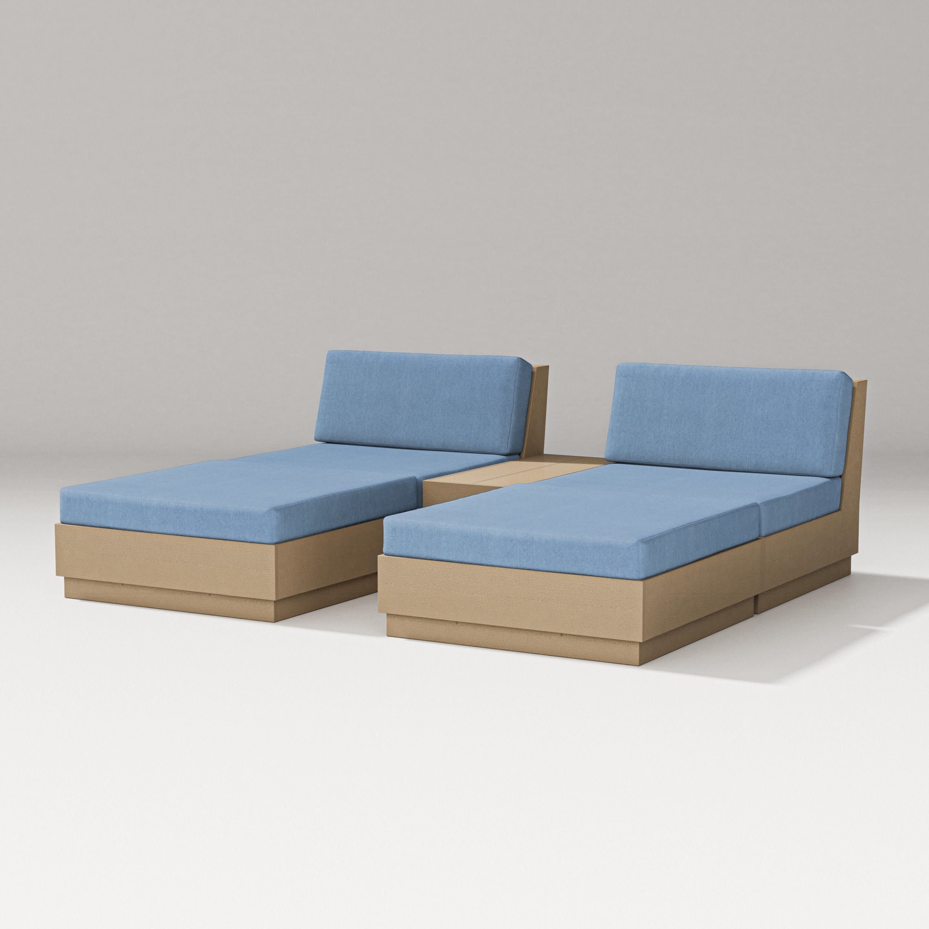 Elevate Double Chaise Set in Vintage Sahara / Sky Blue