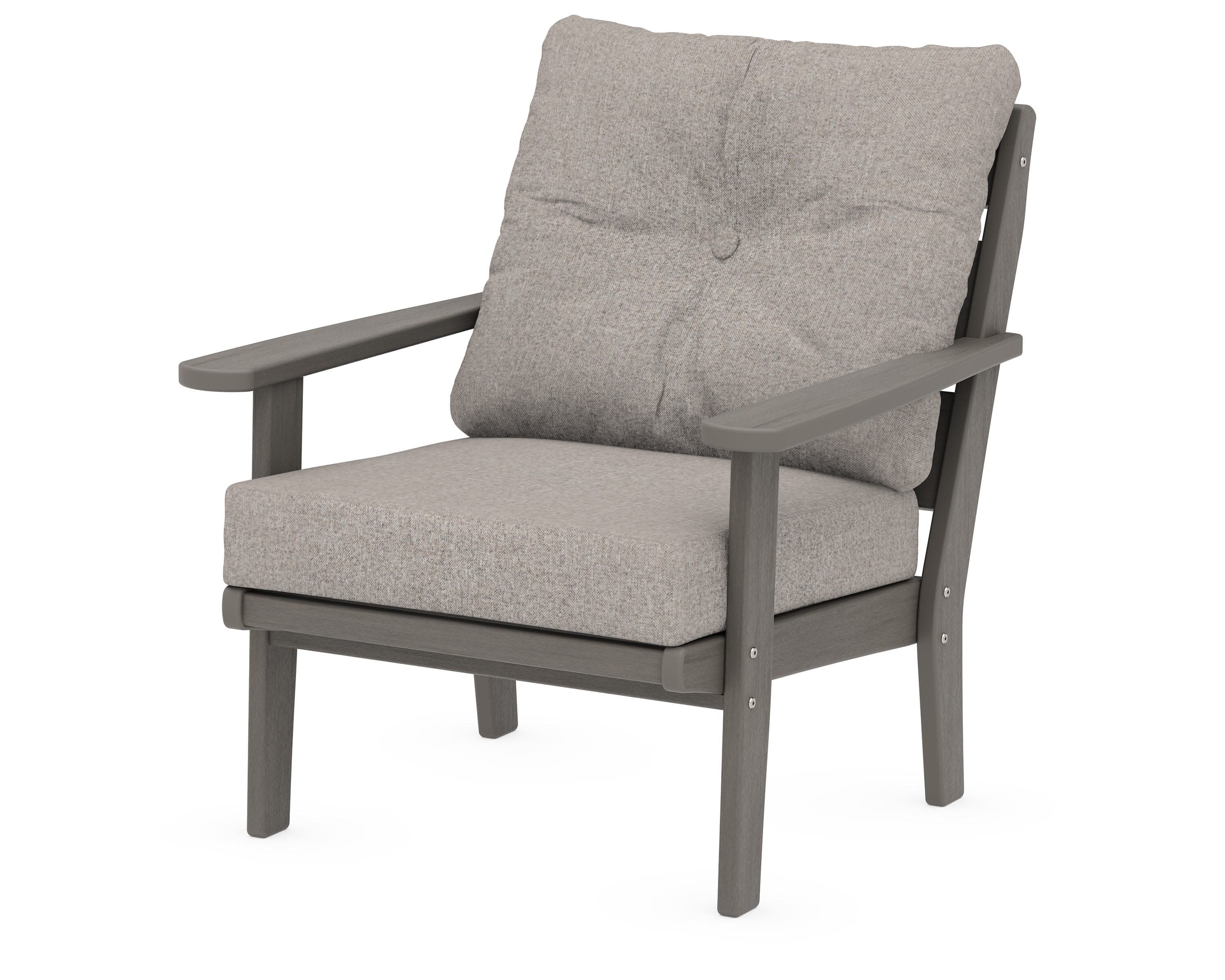Lakeside Deep Seating Chair in Driftwood / Weathered Tweed