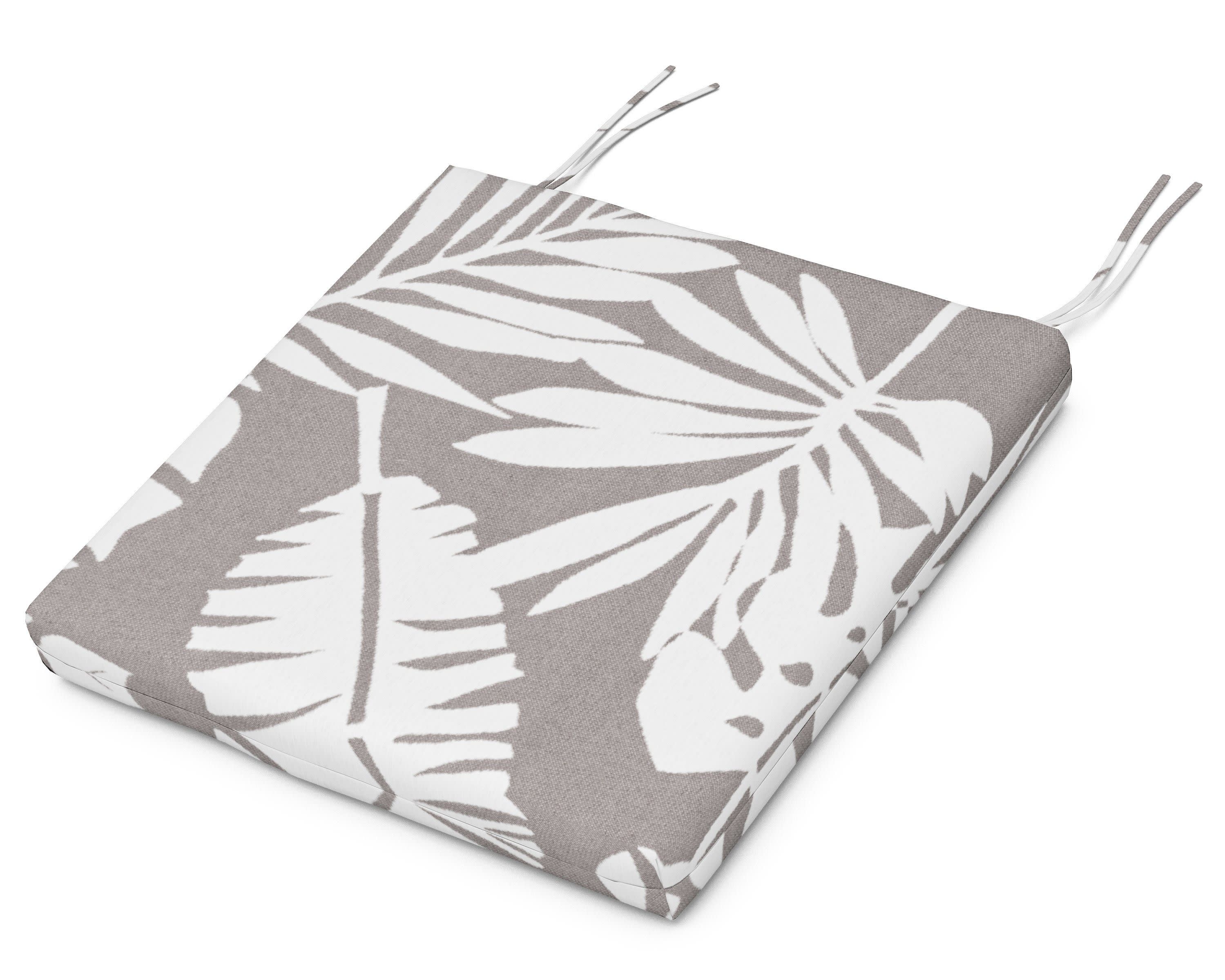 Standard Seat Cushion 17.25"D x 19.25"W x 2.5"H in Leaf Grey Mist