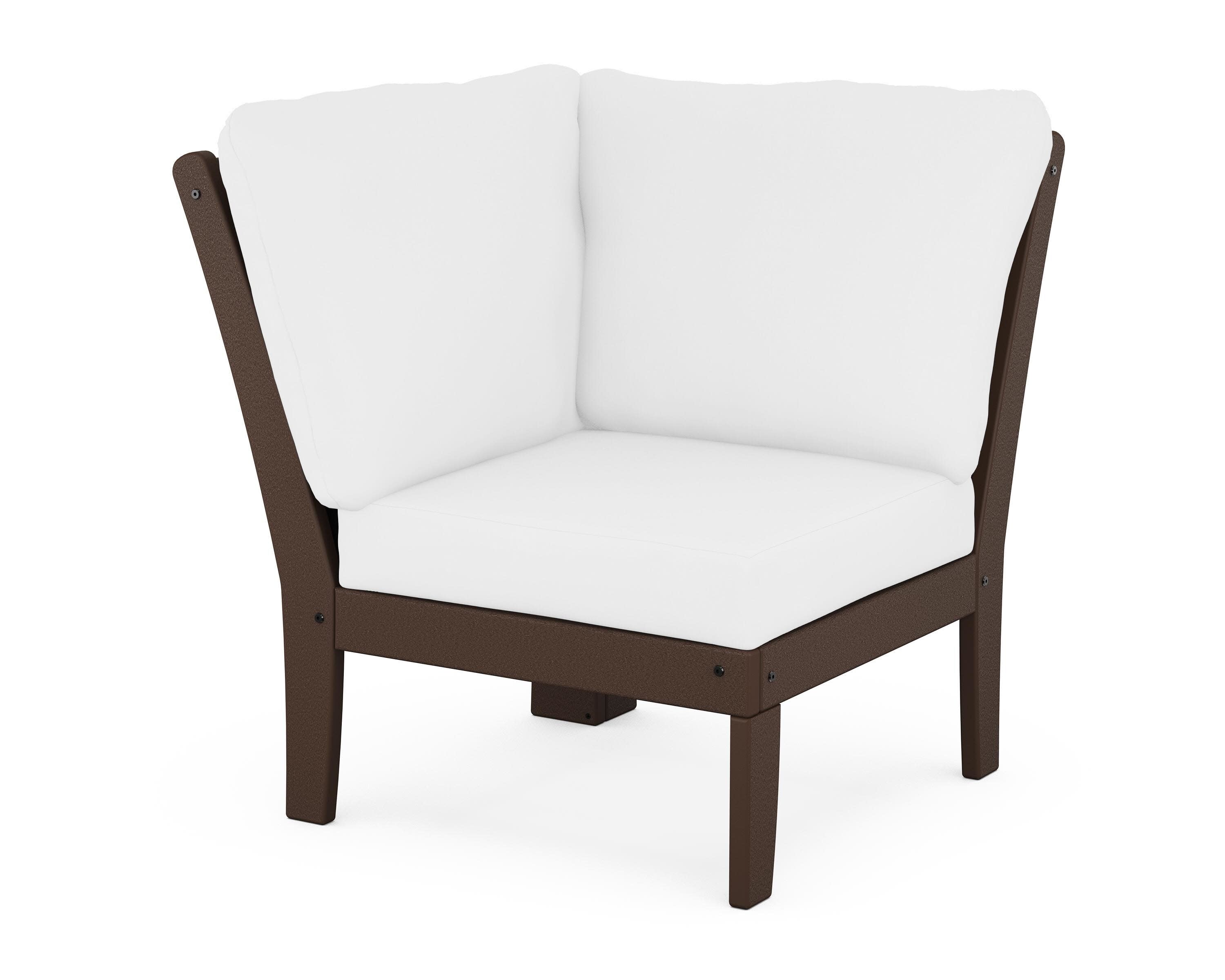 Braxton Modular Corner Chair in Mahogany / Natural