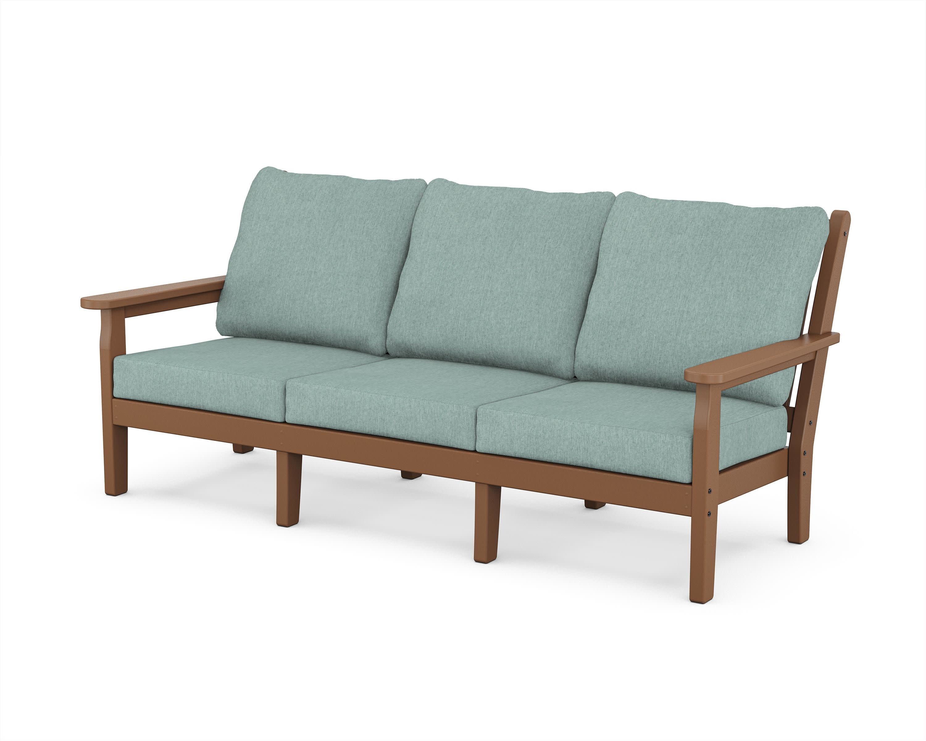 Chippendale Deep Seating Sofa in Teak / Glacier Spa