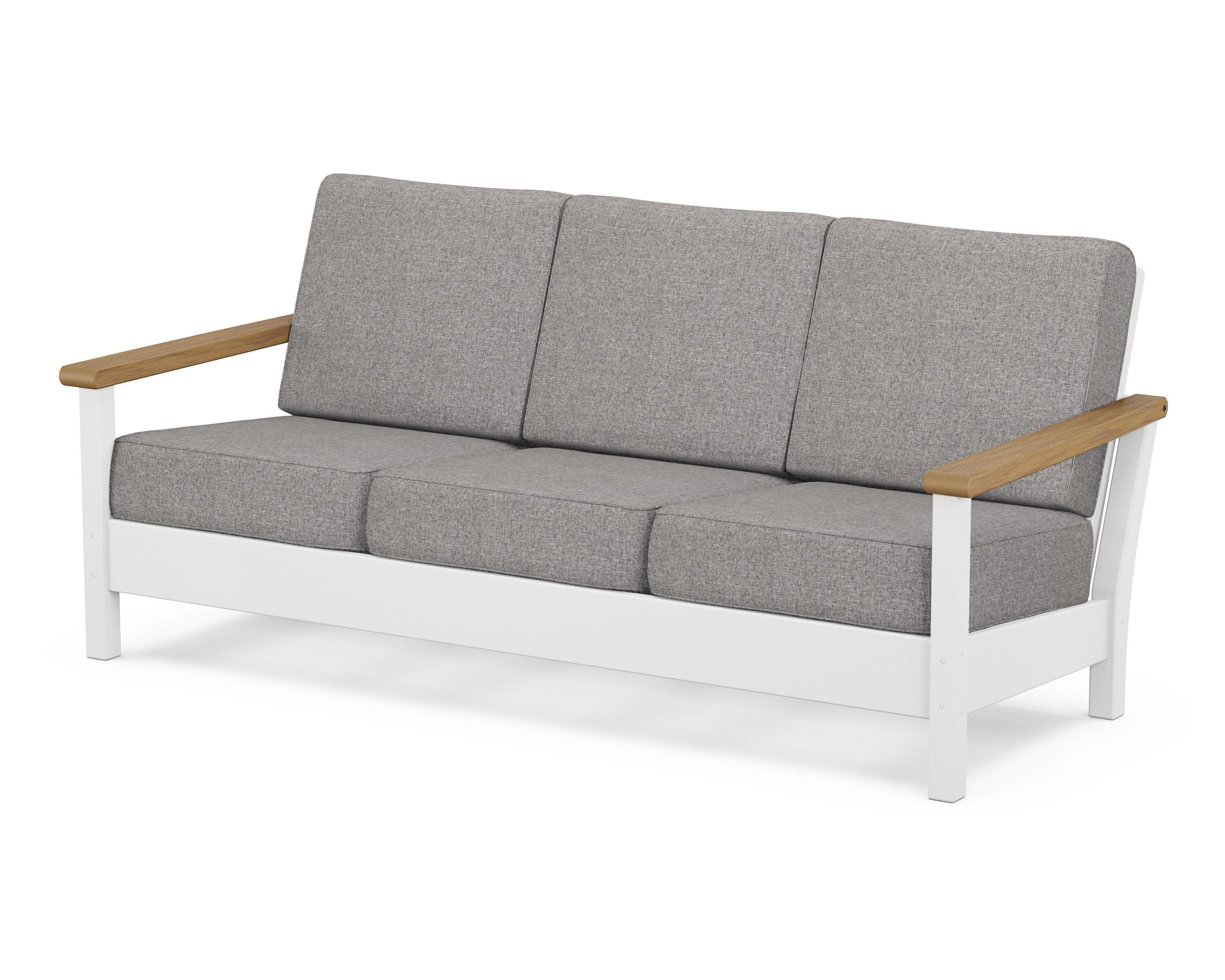 Harbour Deep Seating Sofa in White / Natural / Grey Mist