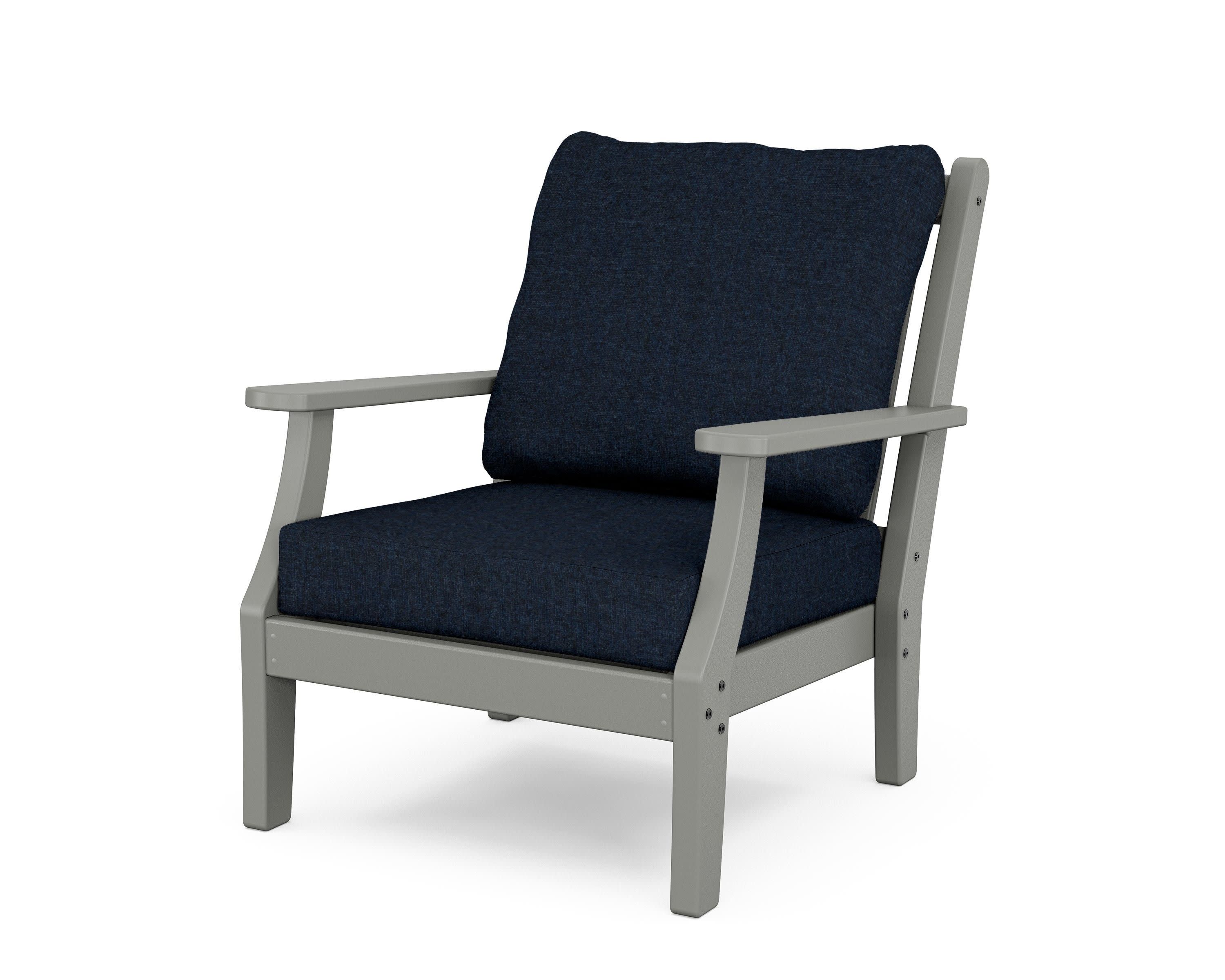 Wovendale Deep Seating Chair in Slate Grey / Marine Indigo