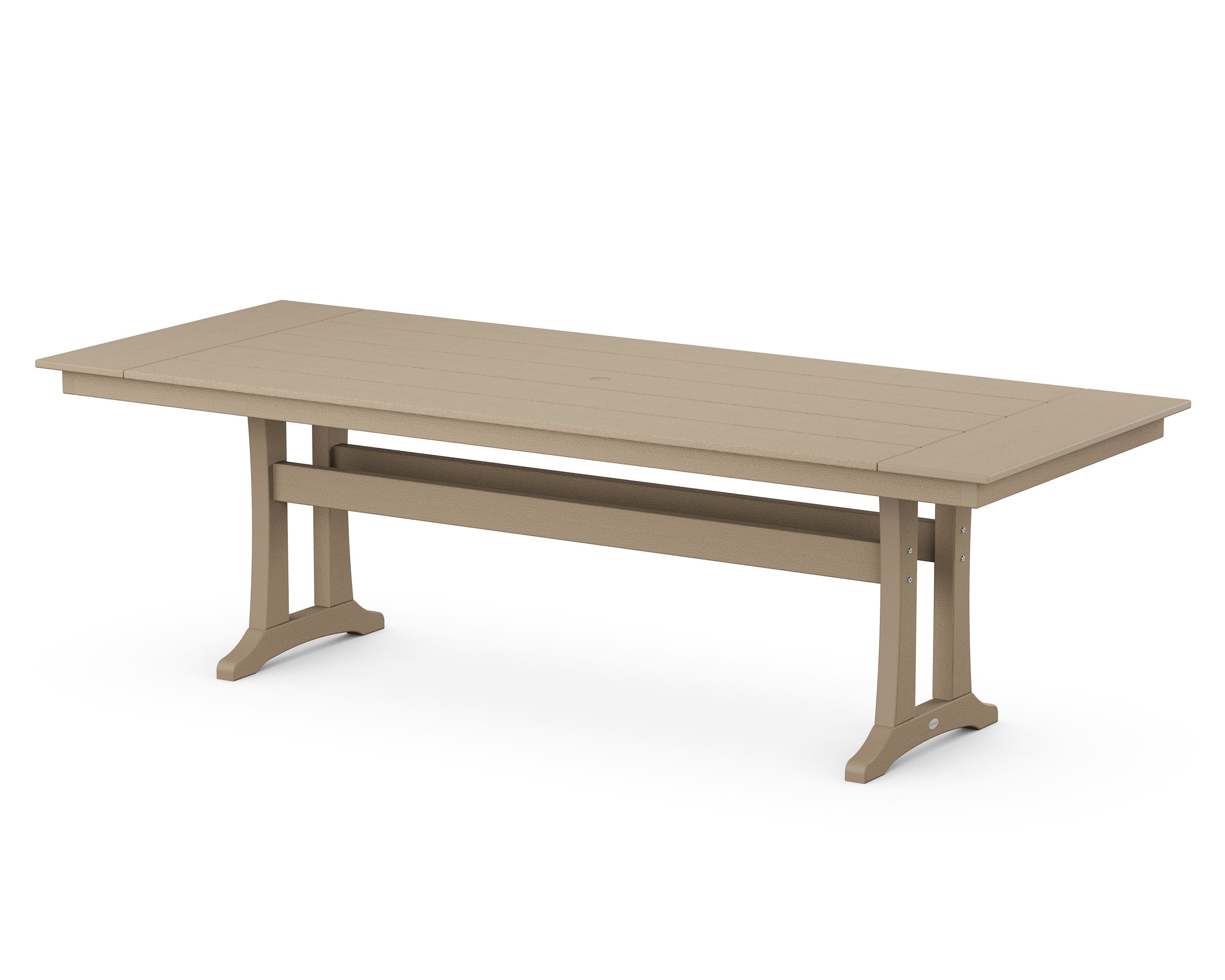 Farmhouse Trestle 38" x 96" Dining Table in Vintage Sahara