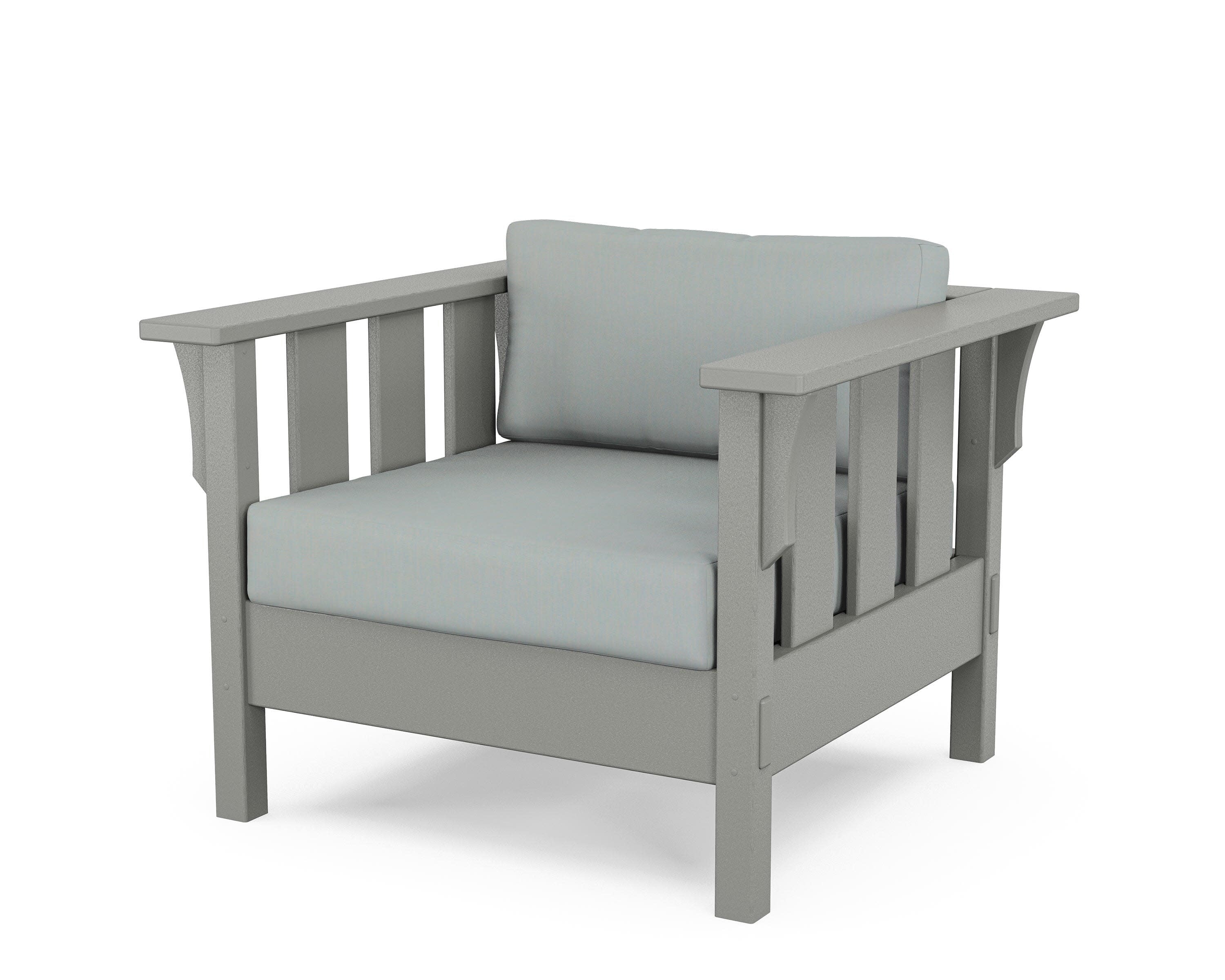 Acadia Deep Seating Chair in Slate Grey / Spa