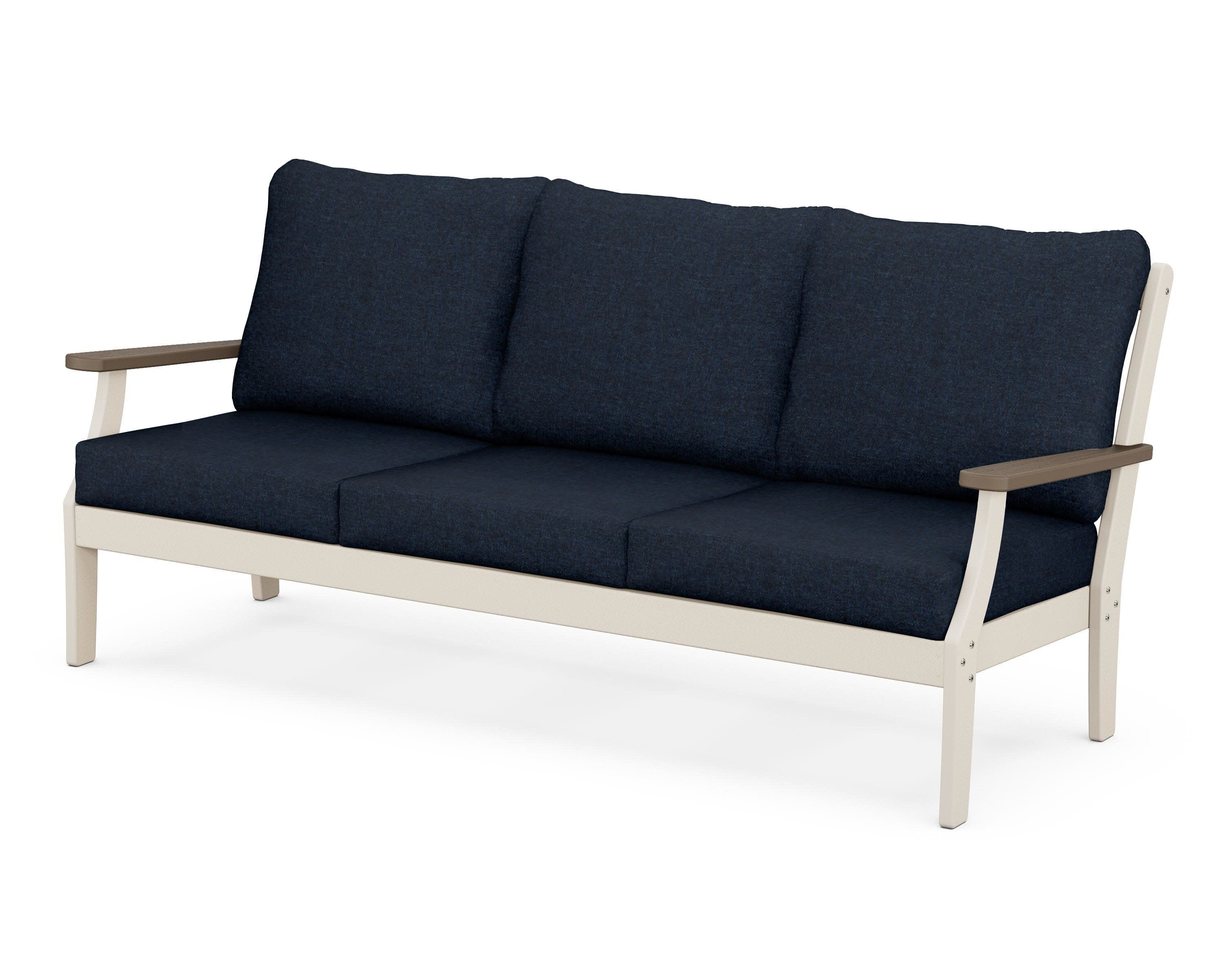 Braxton Deep Seating Sofa in Sand / Kona / Marine Indigo