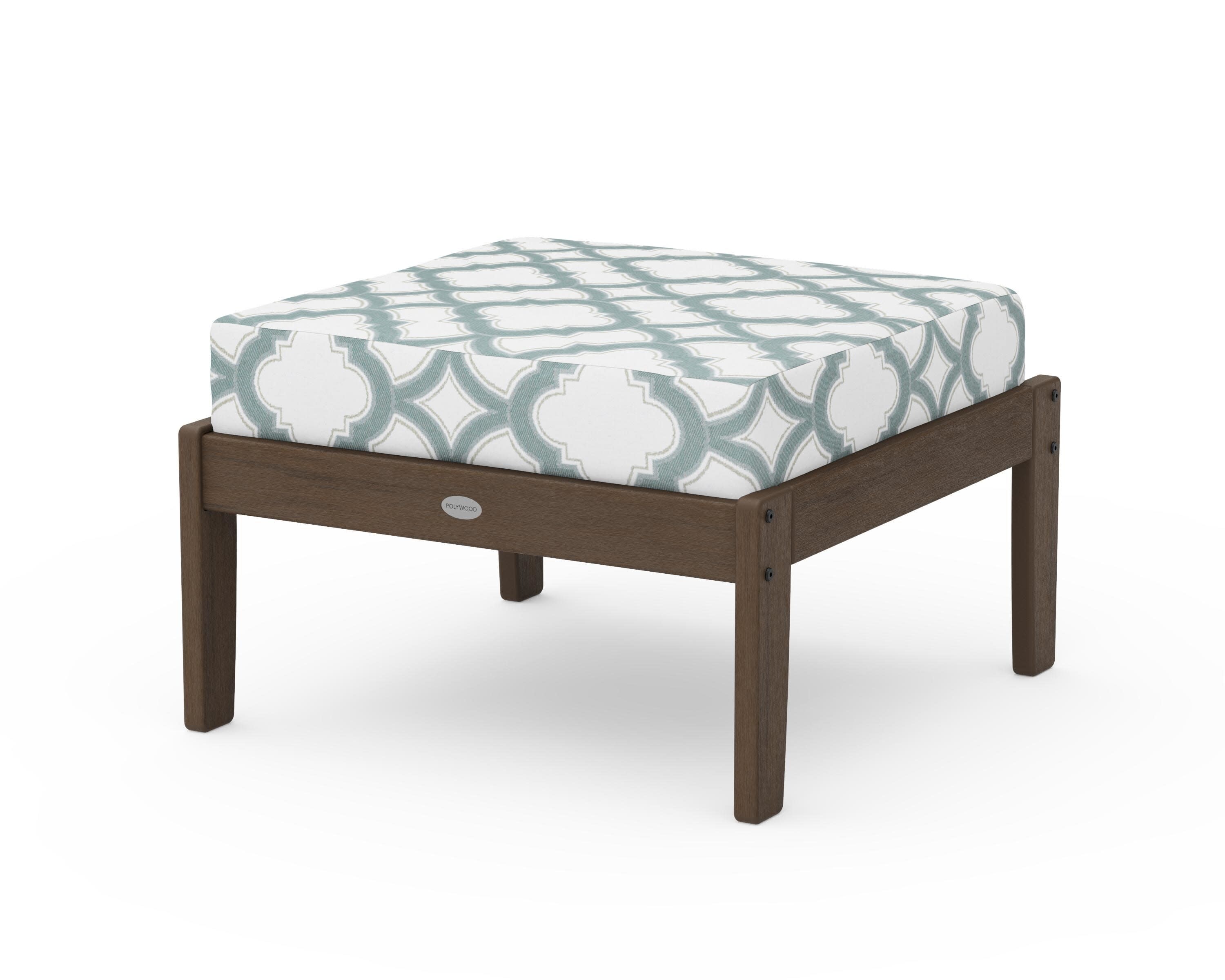 Braxton Deep Seating Ottoman in Kona / Trellis Glacier Spa
