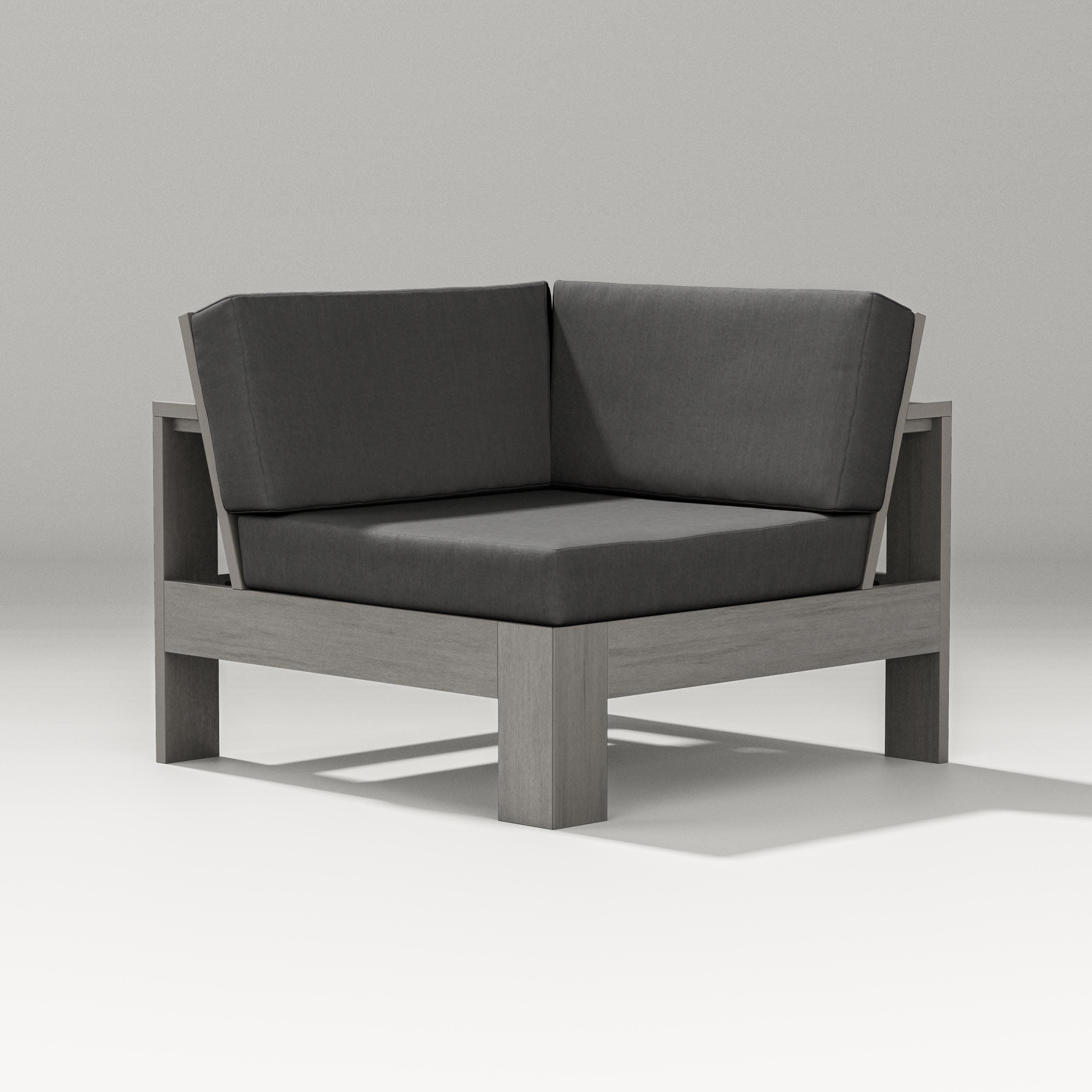 Latitude Modular Corner Chair in Driftwood / Spectrum Carbon