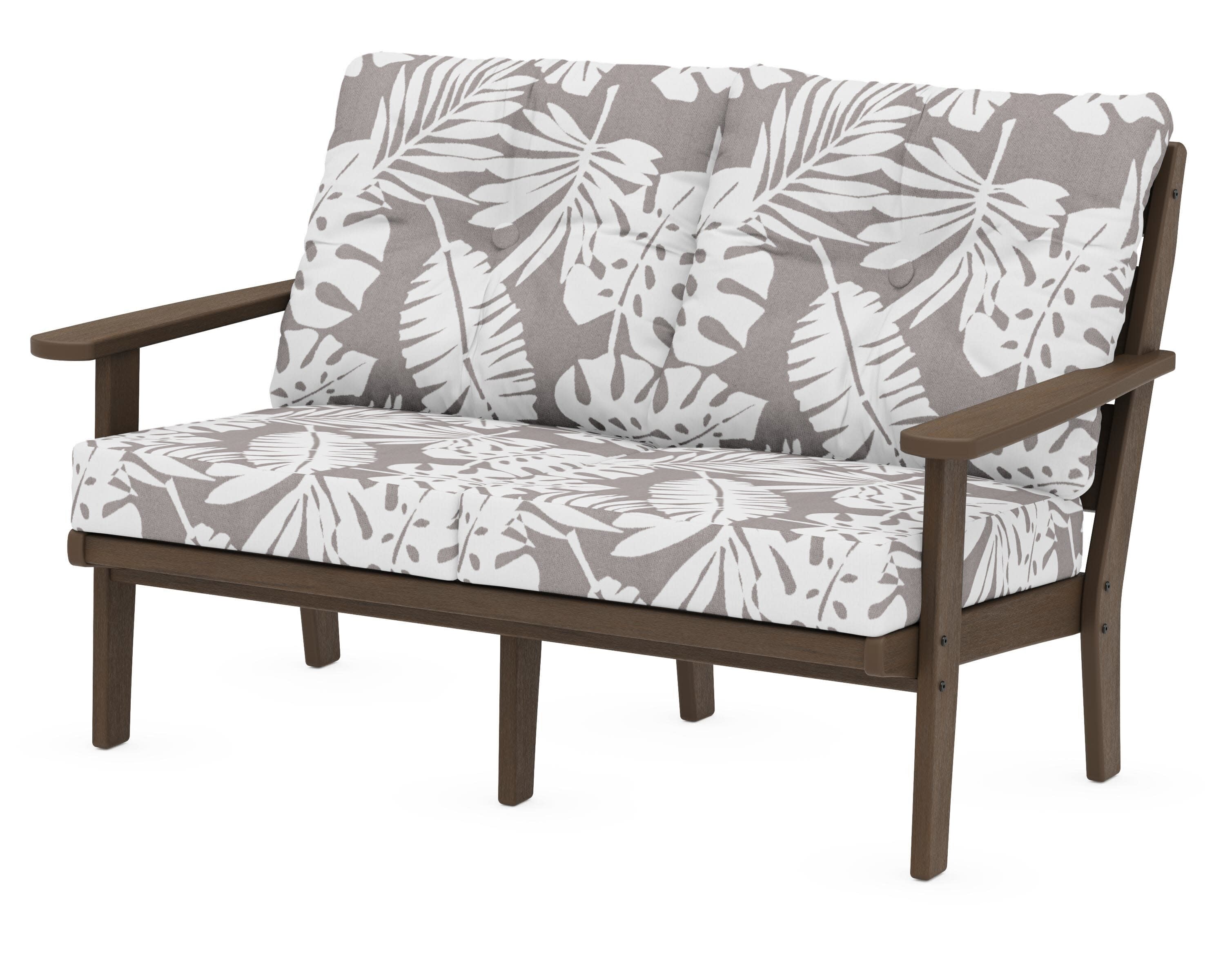 Lakeside Deep Seating Loveseat in Kona / Leaf Grey Mist