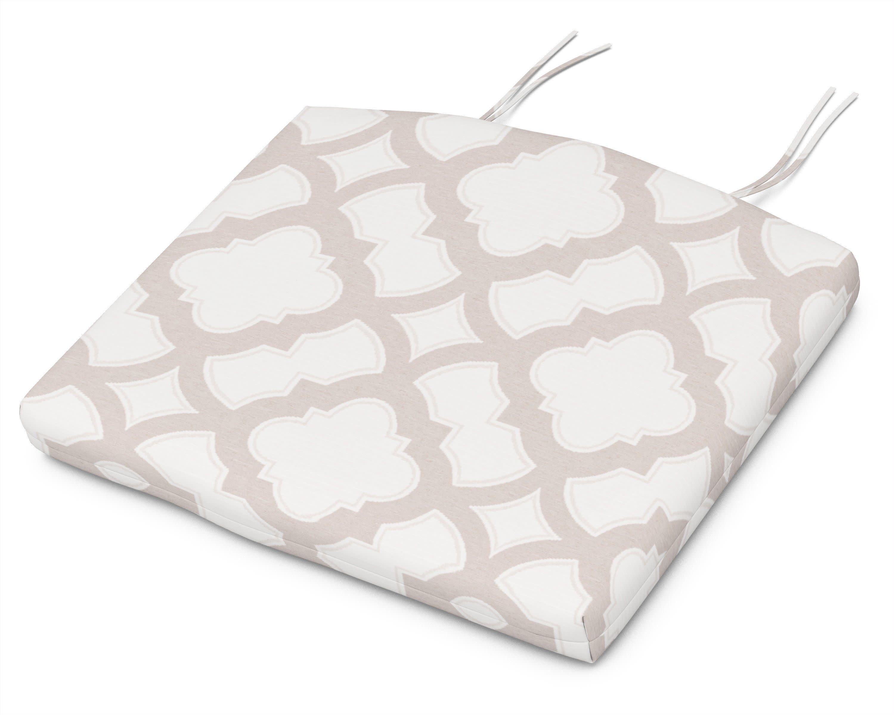 Adirondack Seat Cushion - 20"W x 18.5"D x 2.5"H in Trellis Dune Burlap