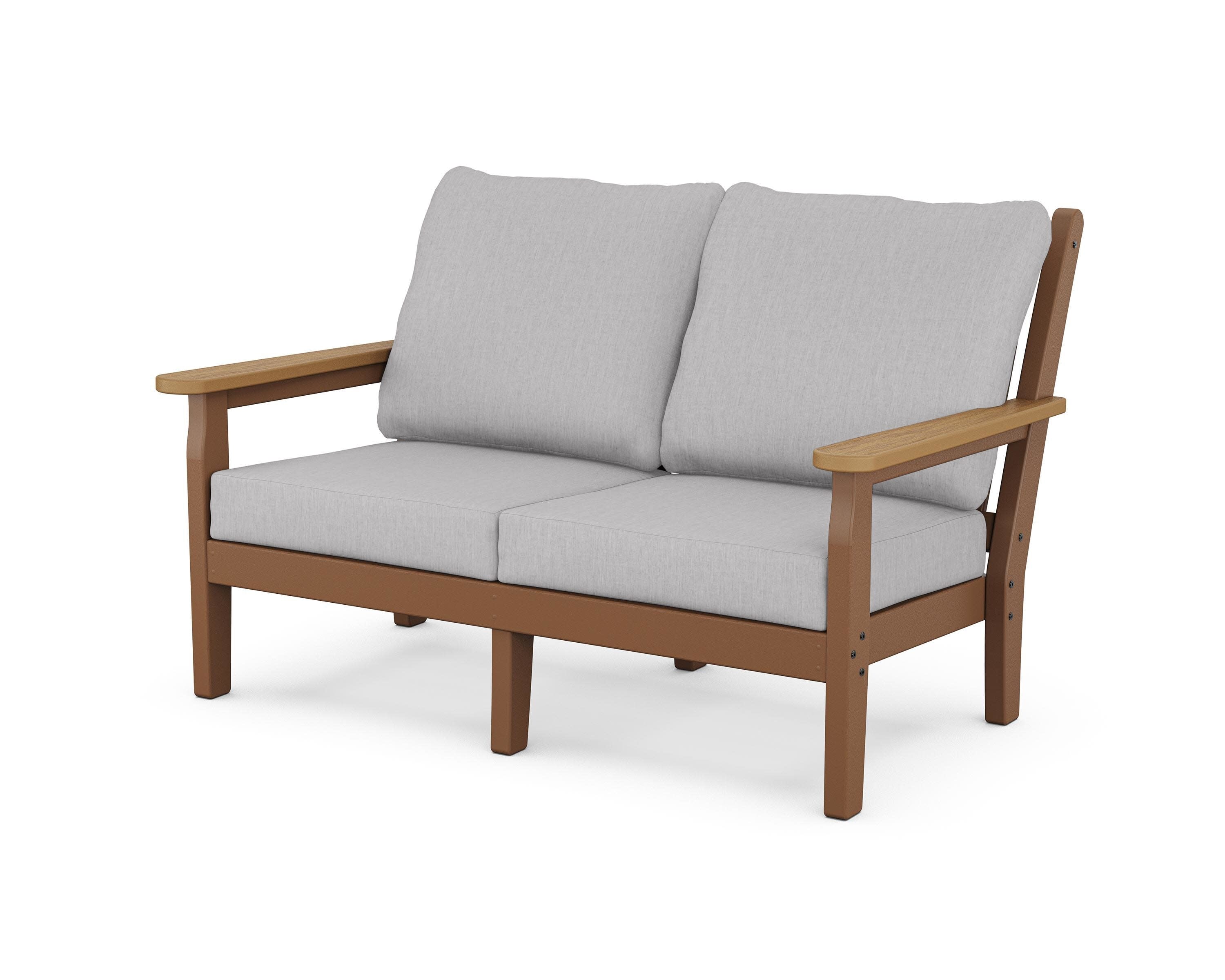 Chippendale Deep Seating Loveseat in Teak / Natural / Granite