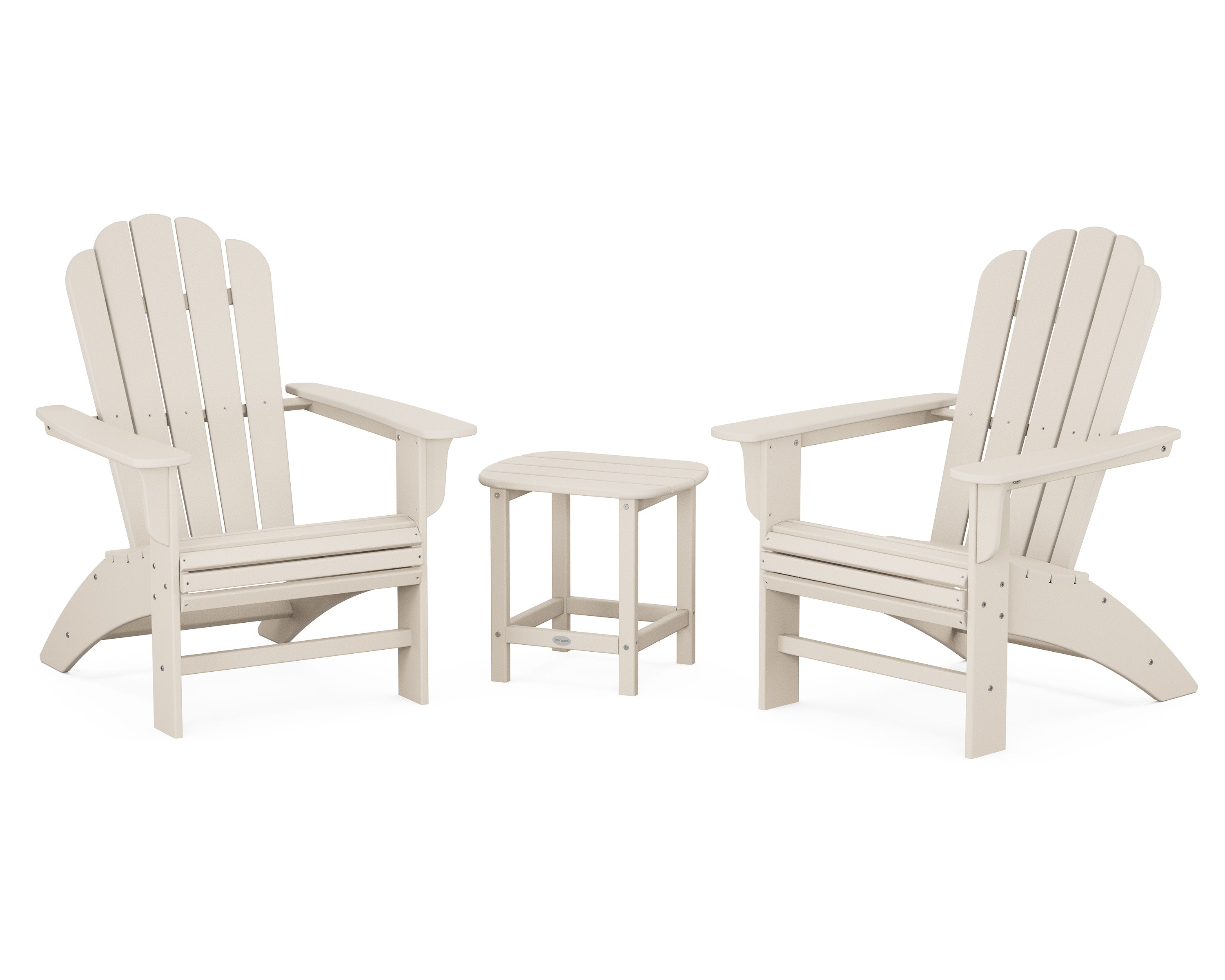 Cottage Curveback Adirondack Chair 3-Piece Set in Sand