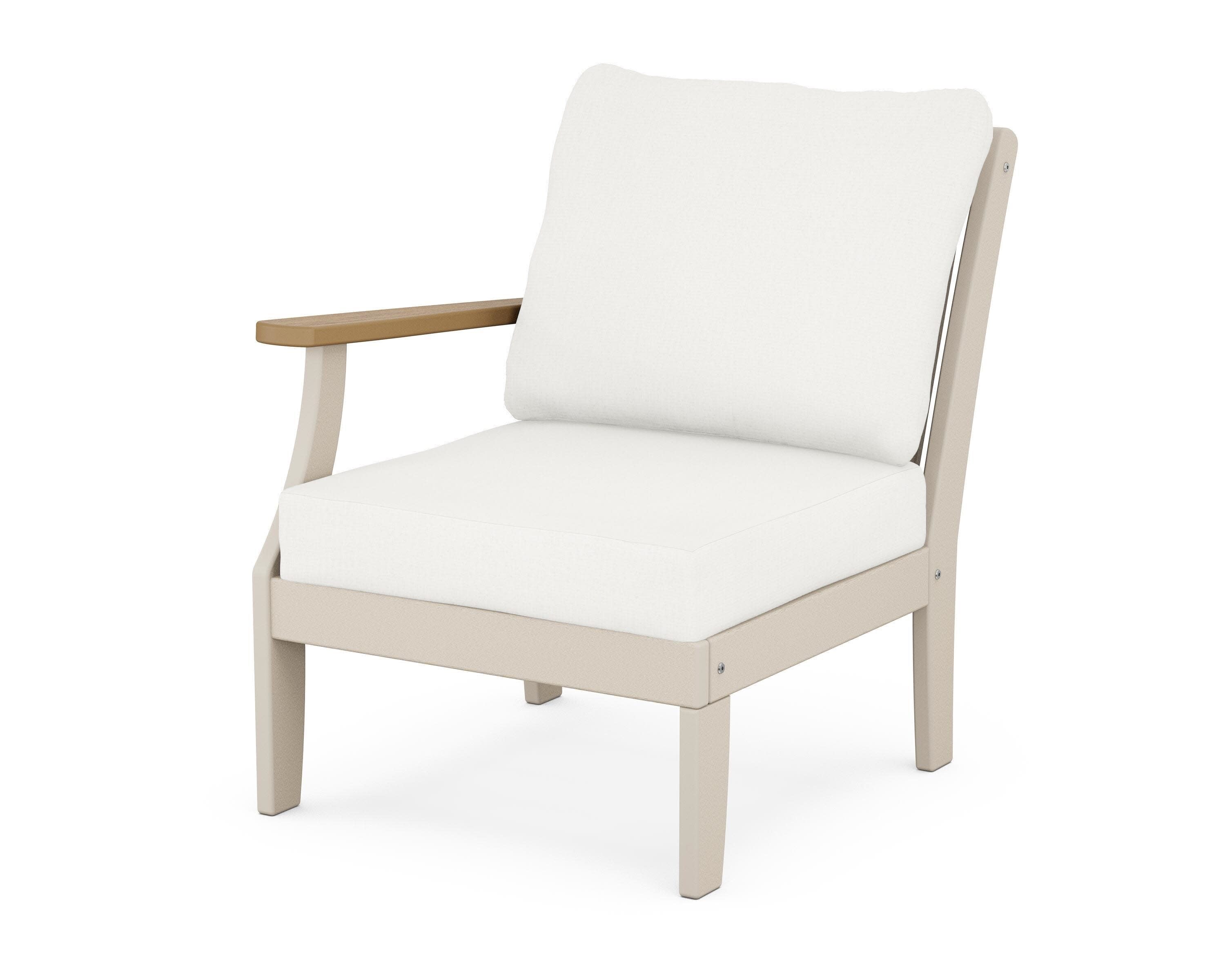 Braxton Modular Left Arm Chair in Sand / Natural / Natural Linen