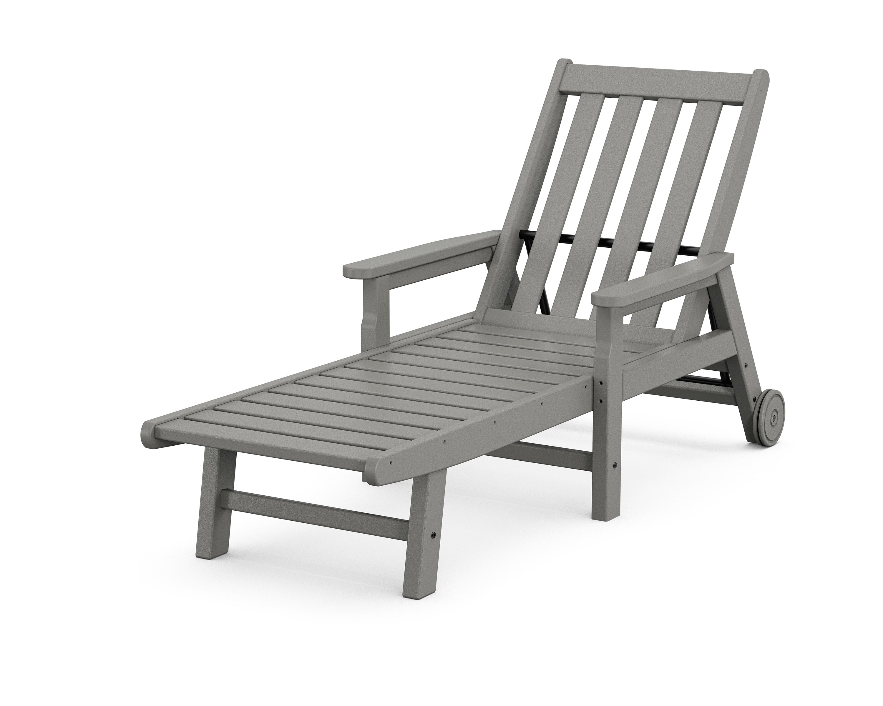 Vineyard Chaise with Arms and Wheels