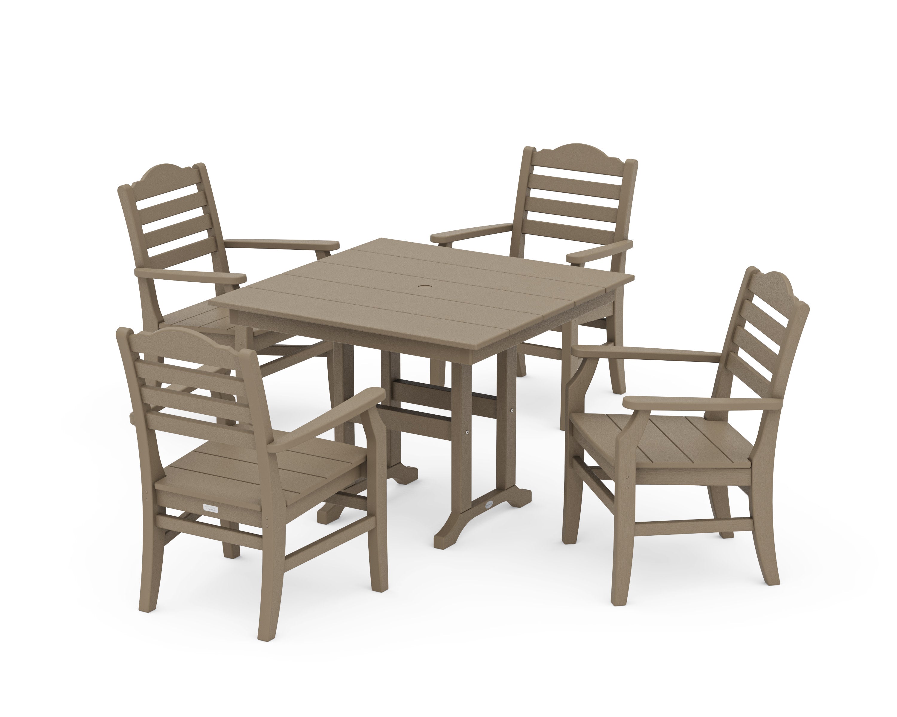 Savannah 5-Piece Farmhouse Dining Set in Vintage Sahara