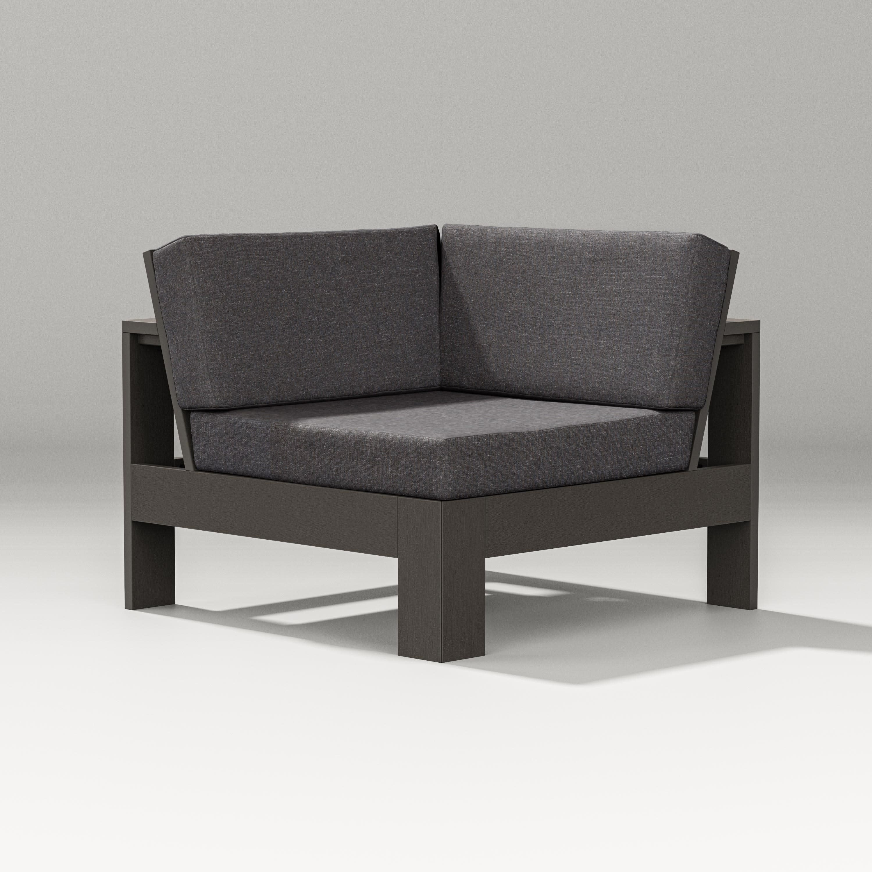 Latitude Modular Corner Chair in Vintage Coffee / Ash Charcoal