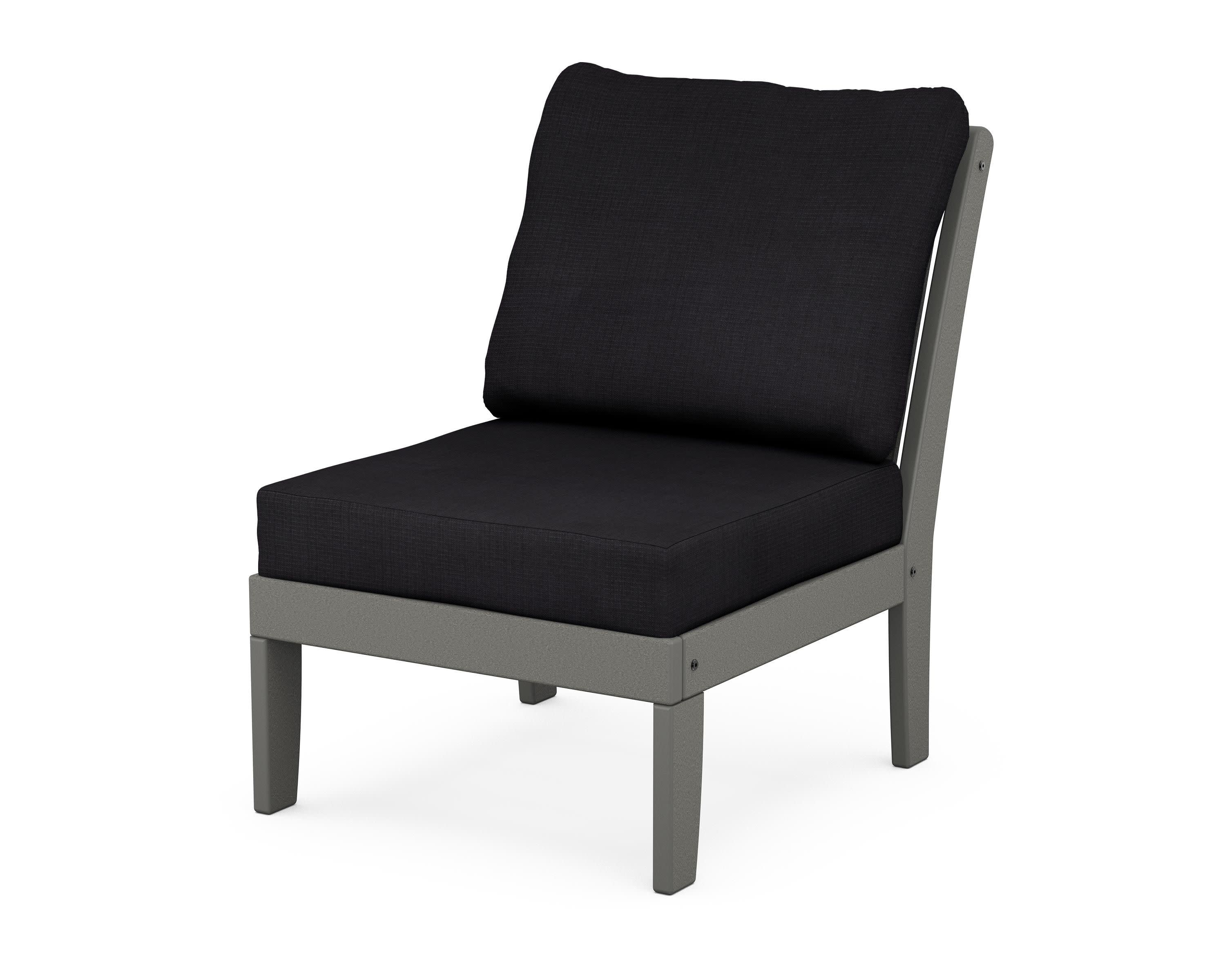 Braxton Modular Armless Chair in Slate Grey / Midnight Linen
