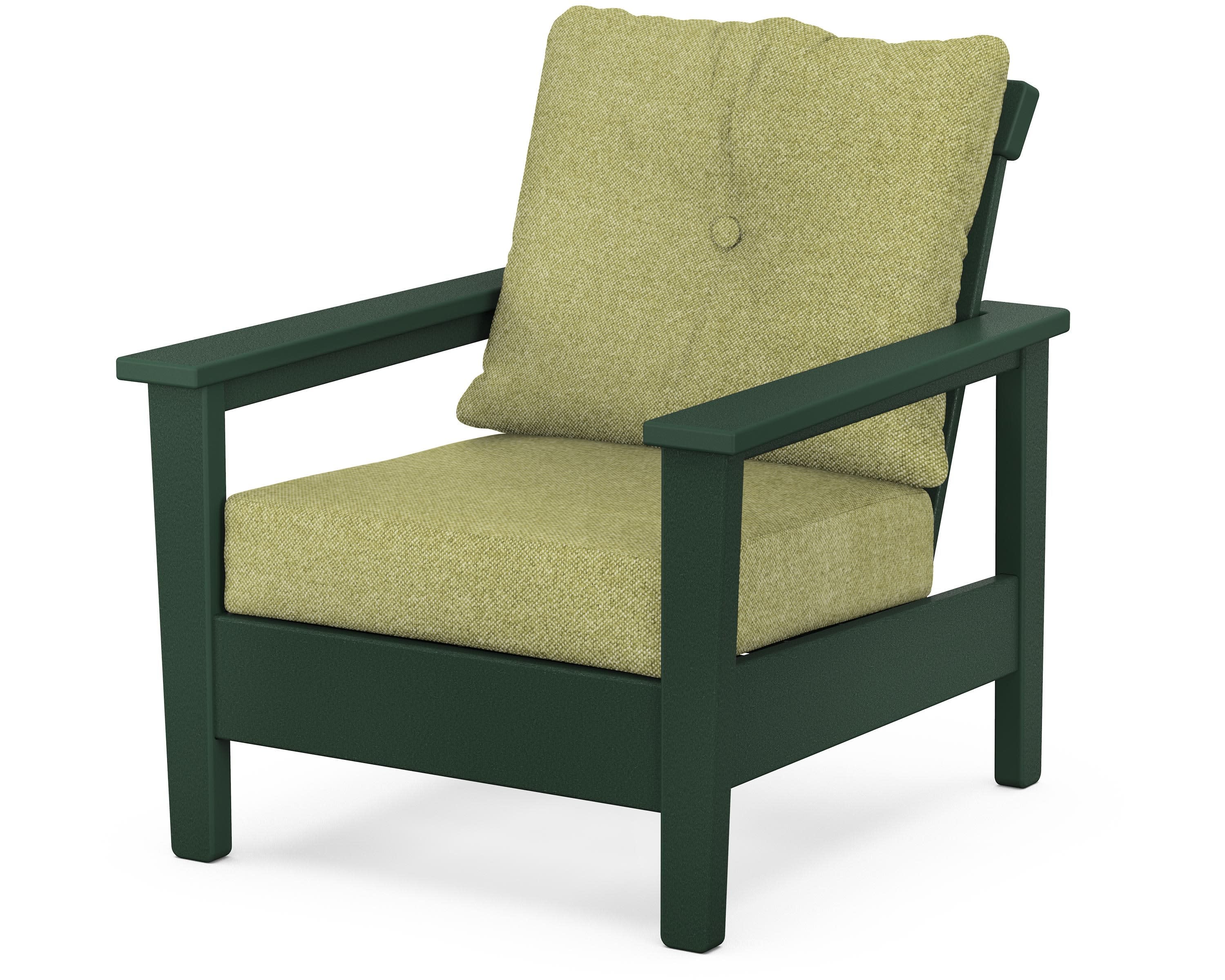 Prescott Deep Seating Chair in Green / Chartreuse Boucle