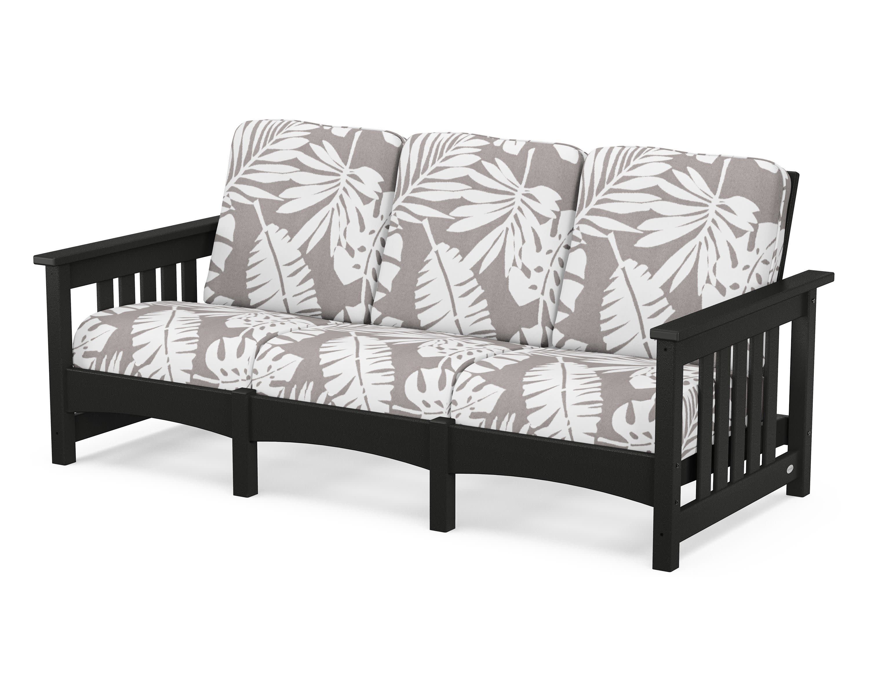 Club Mission Sofa in Black / Leaf Grey Mist