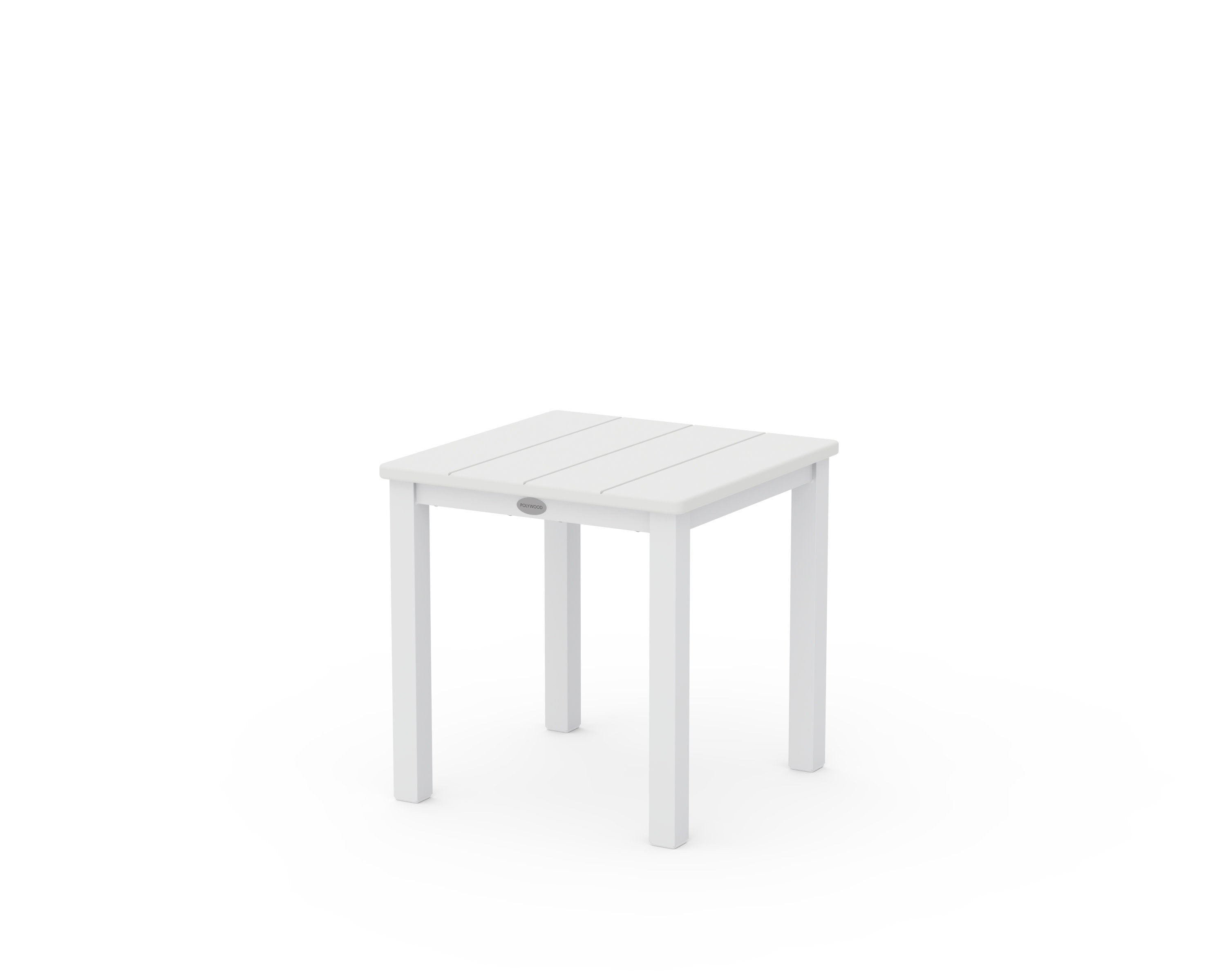 Main Street 18" Side Table in White / Vintage White
