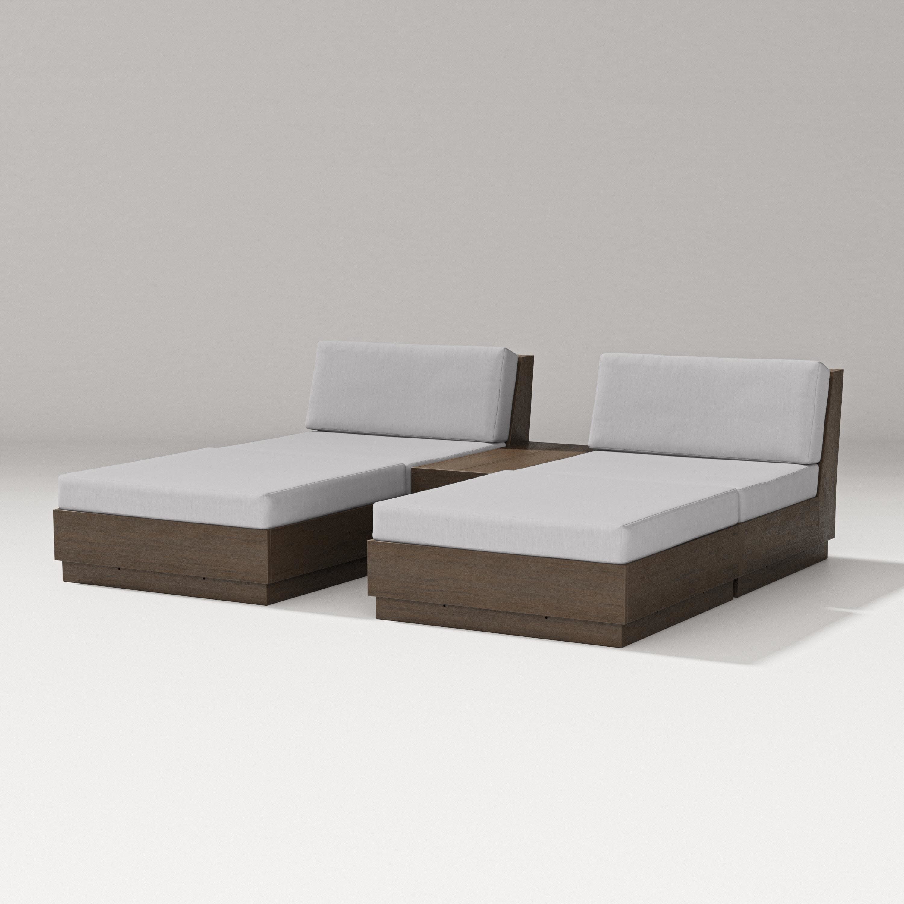 Elevate Double Chaise Set in Kona / Granite