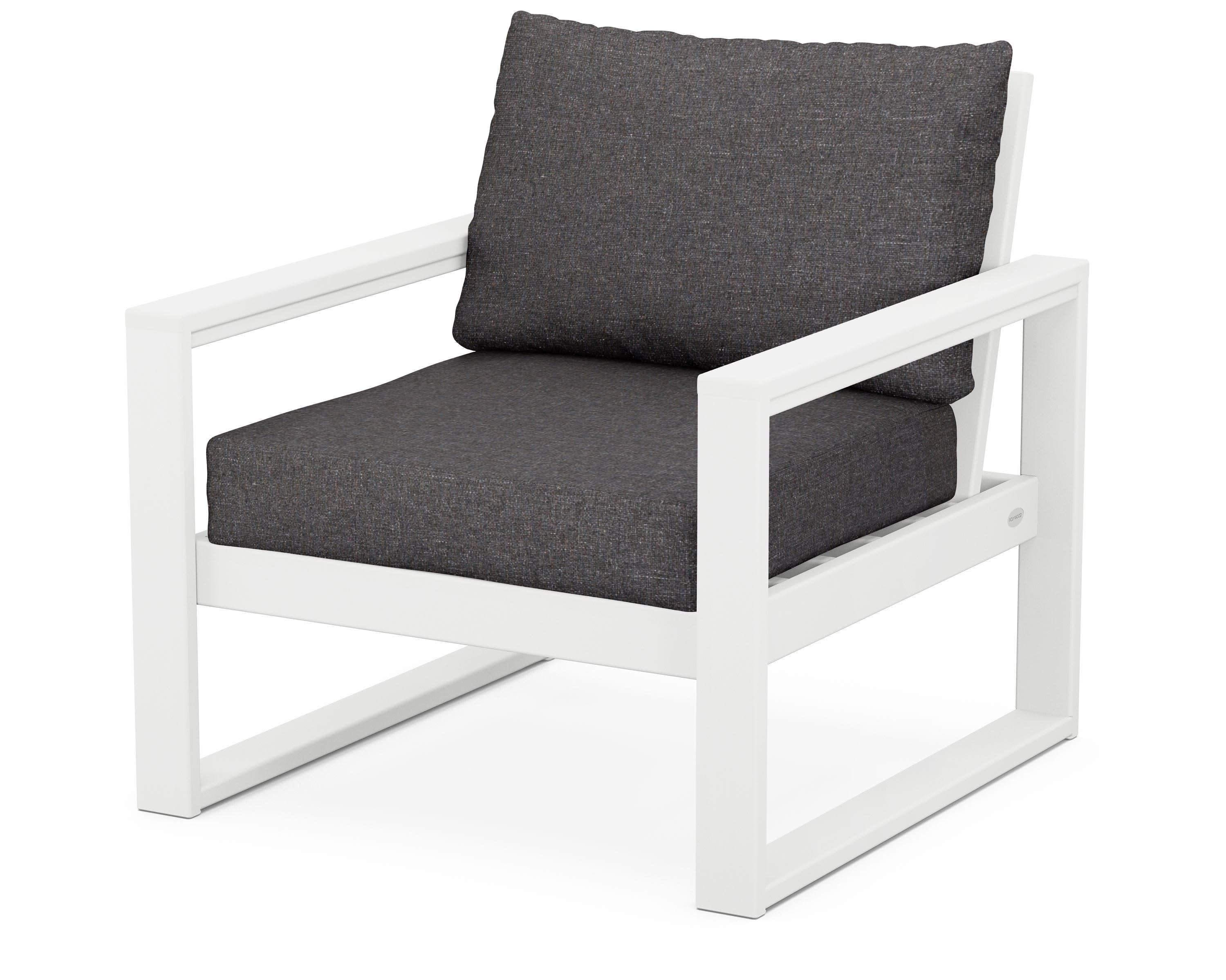 EDGE Club Chair in White / Ash Charcoal