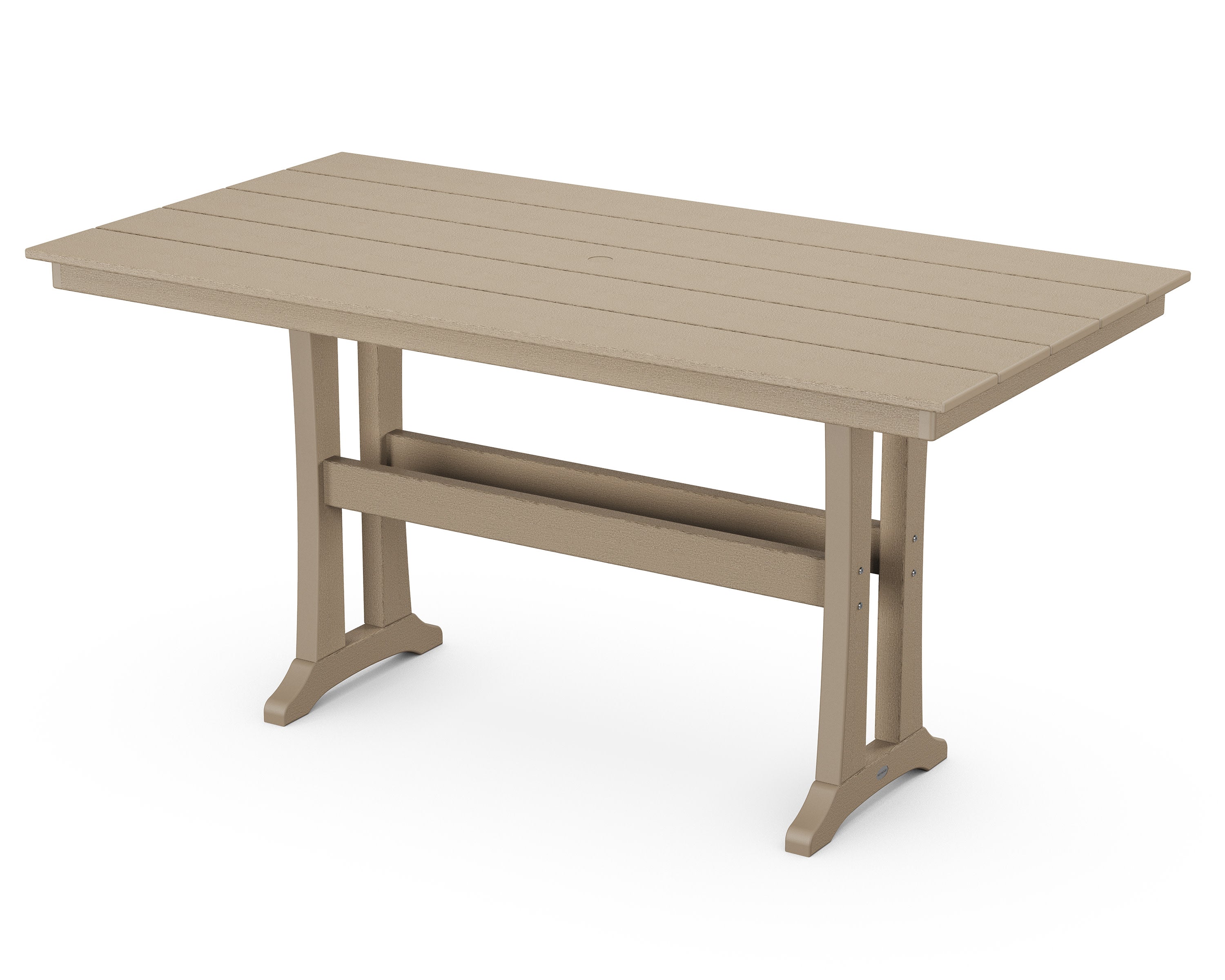 Farmhouse Trestle 37" x 72" Counter Table in Vintage Sahara