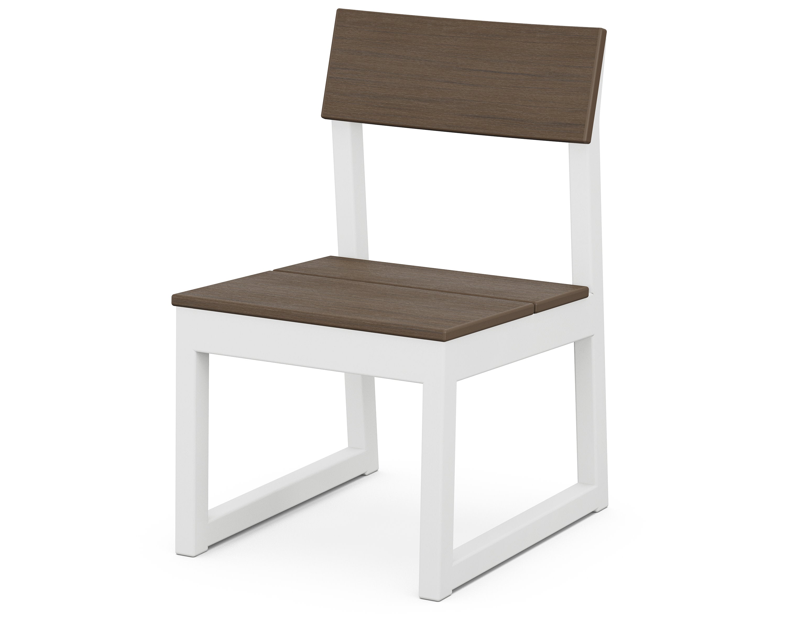 EDGE Dining Side Chair in White / Kona
