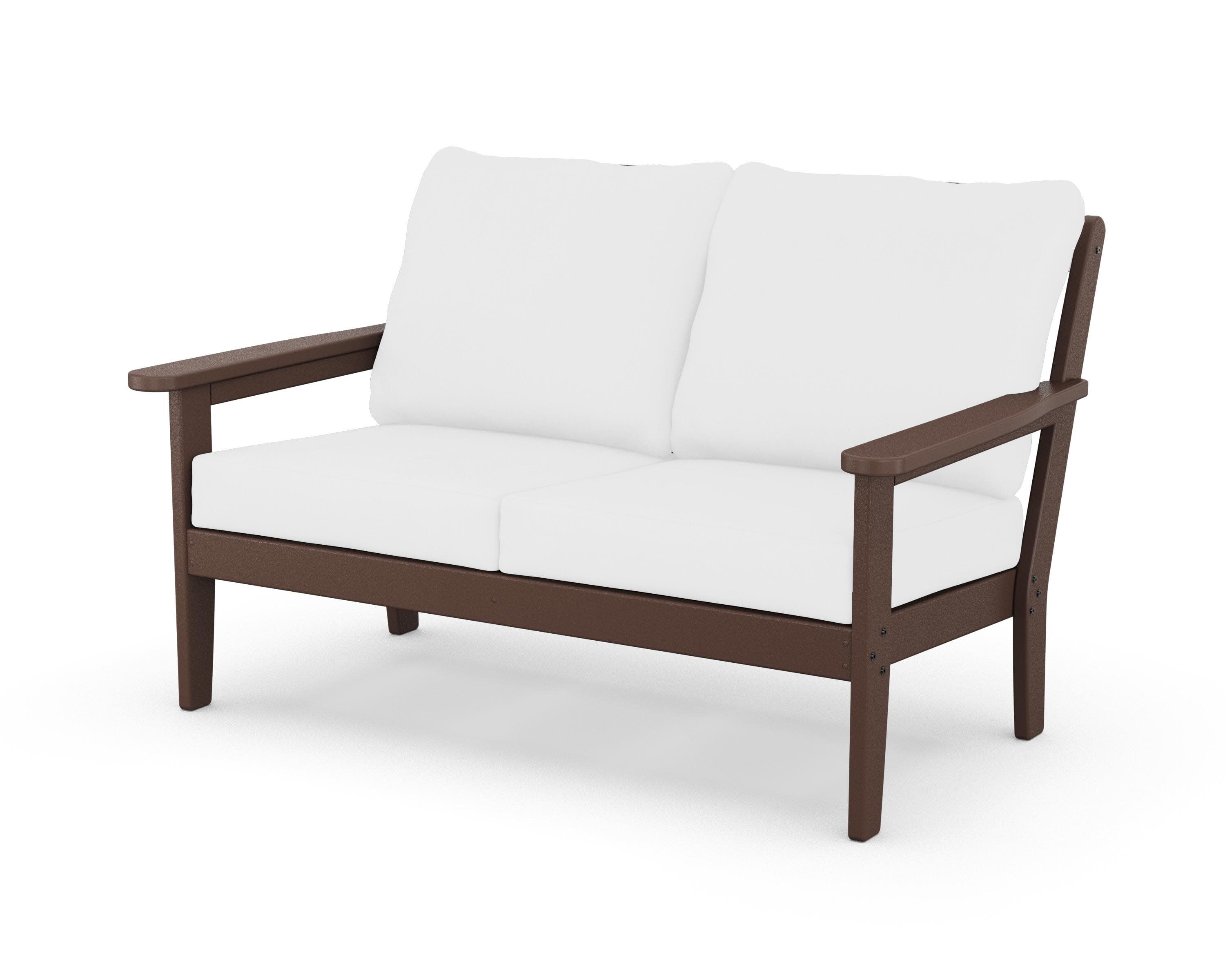 Cottage Deep Seating Loveseat in Mahogany / Natural