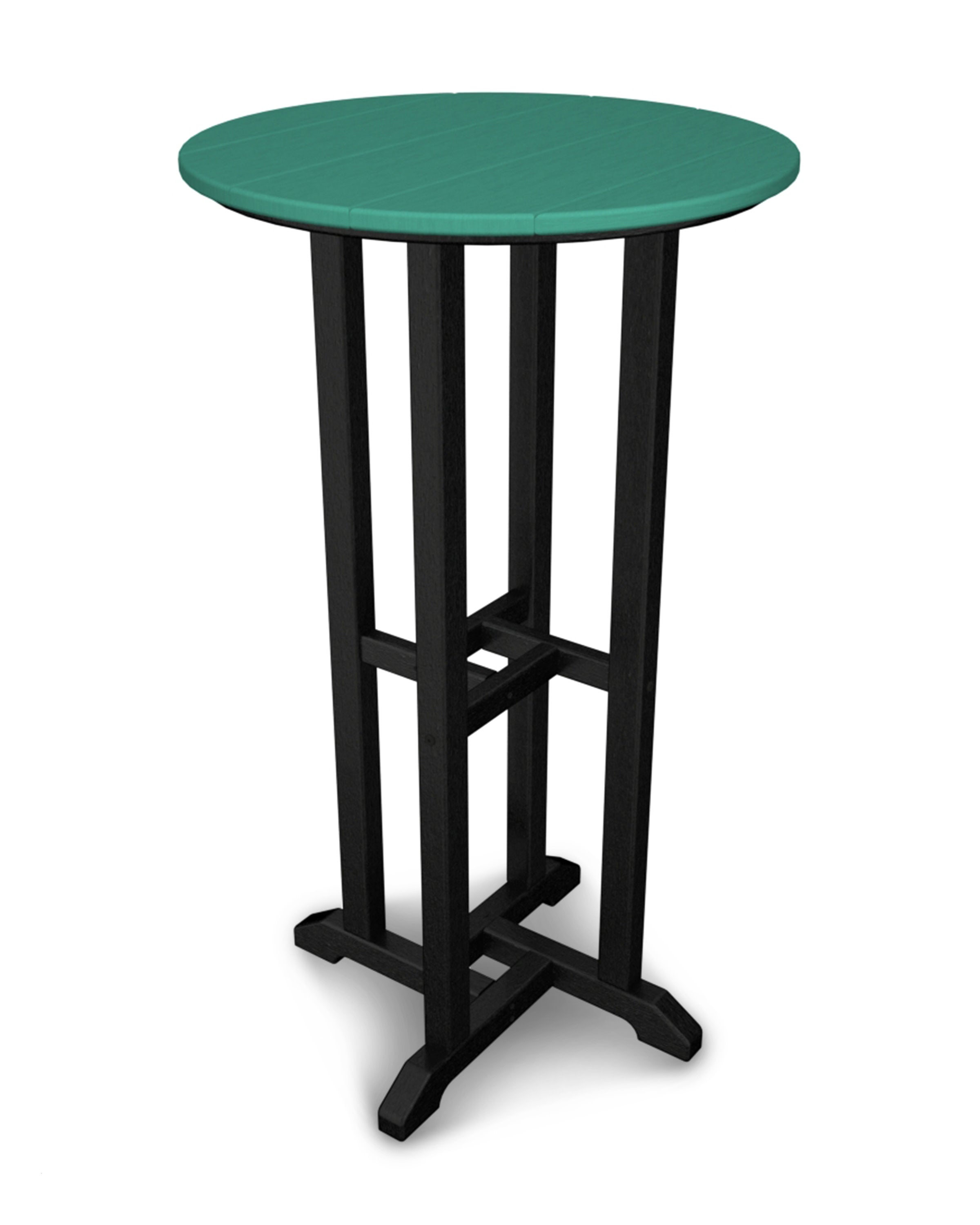 Contempo 24" Round Bar Table in Black / Aruba