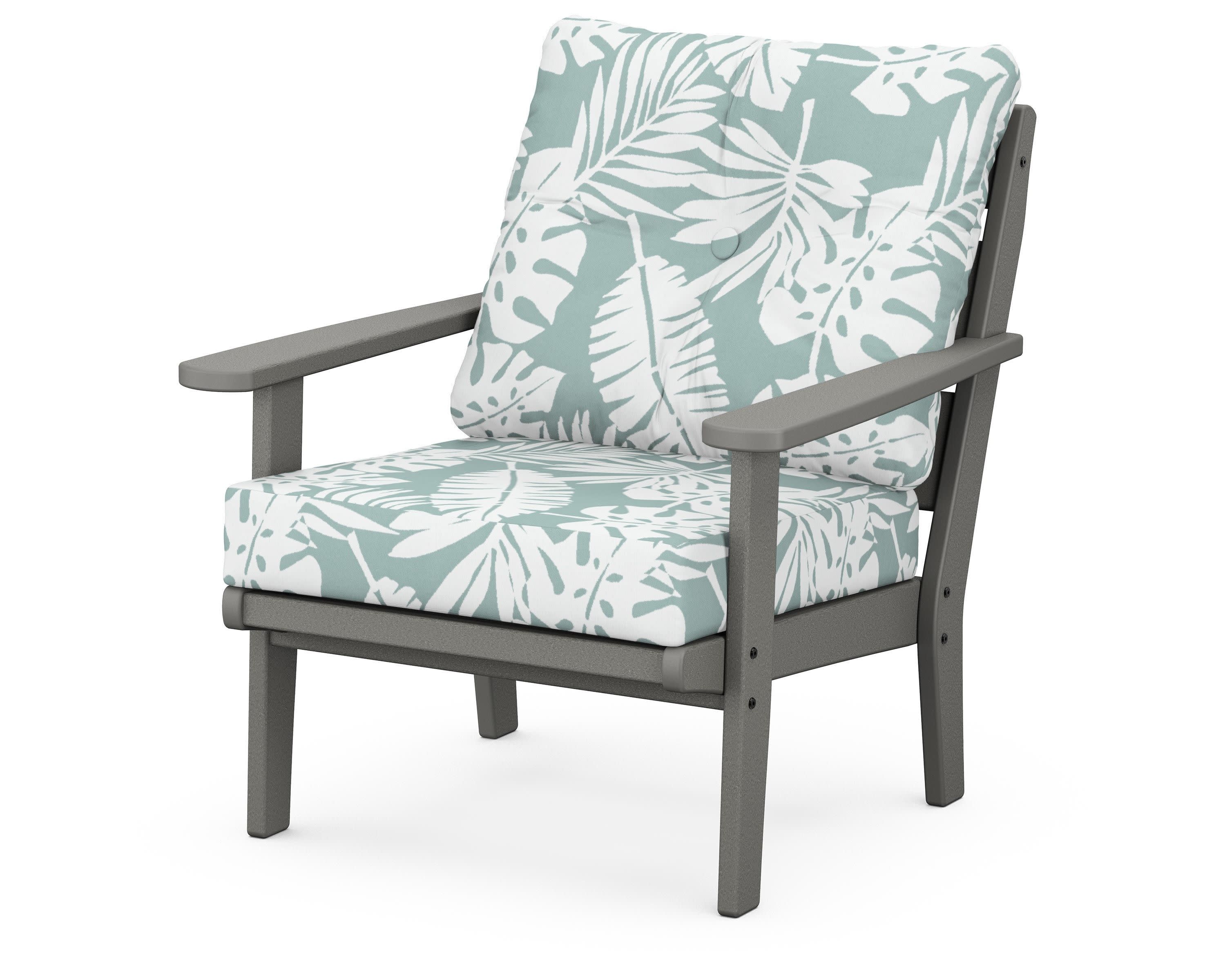 Lakeside Deep Seating Chair in Slate Grey / Leaf Glacier Spa