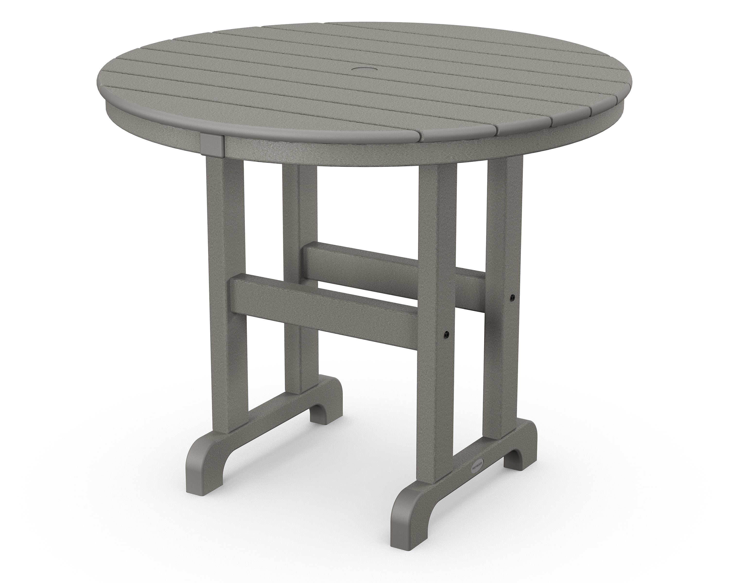 36" Round Farmhouse Dining Table in Slate Grey
