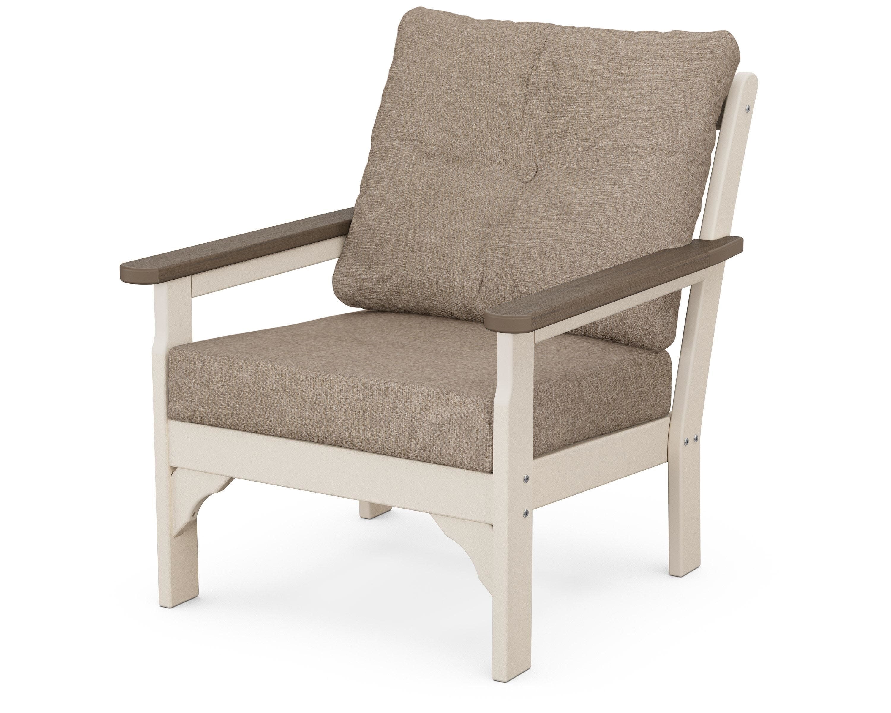 Vineyard Deep Seating Chair in Sand / Kona / Spiced Burlap
