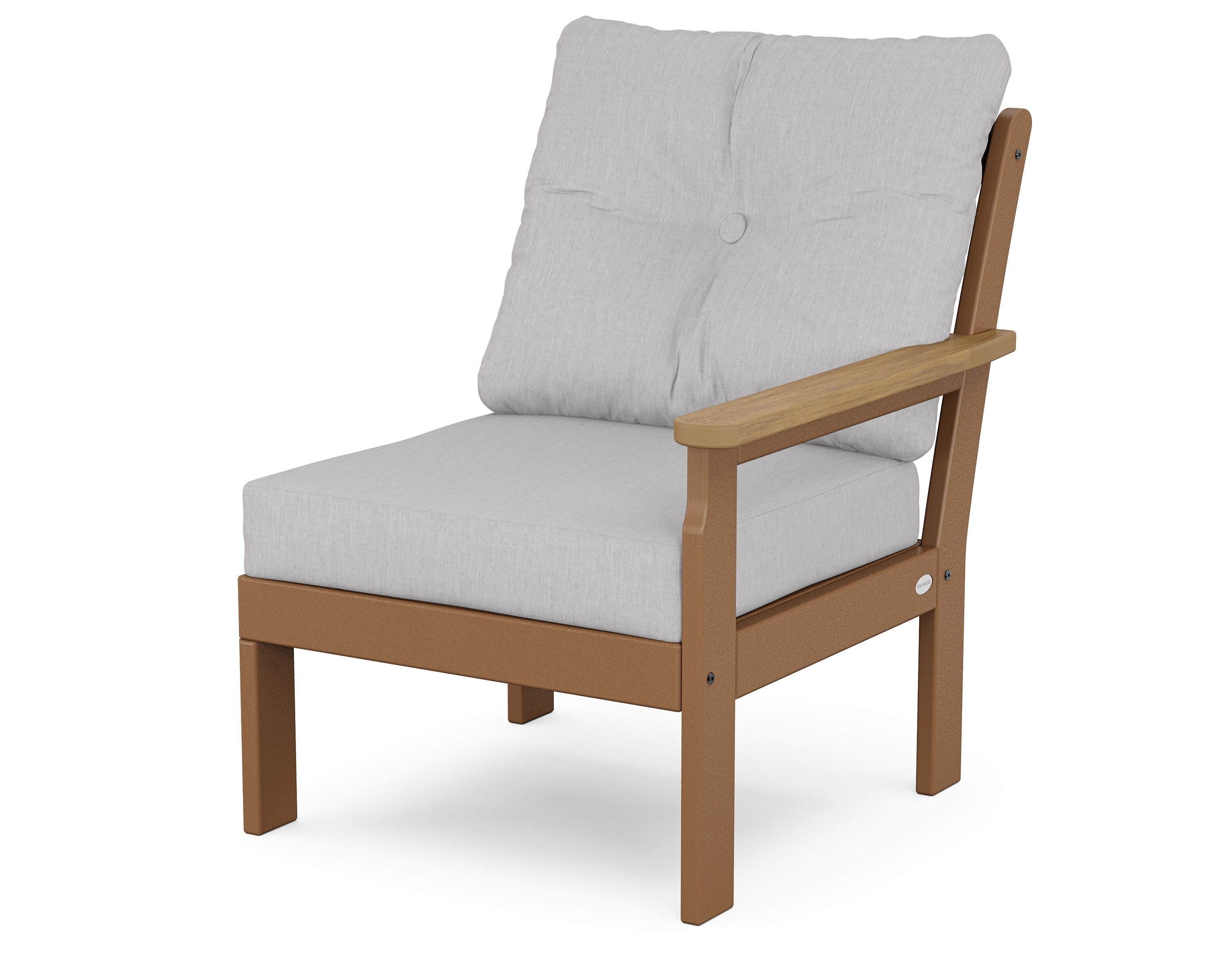 Vineyard Modular Right Arm Chair in Teak / Natural / Granite