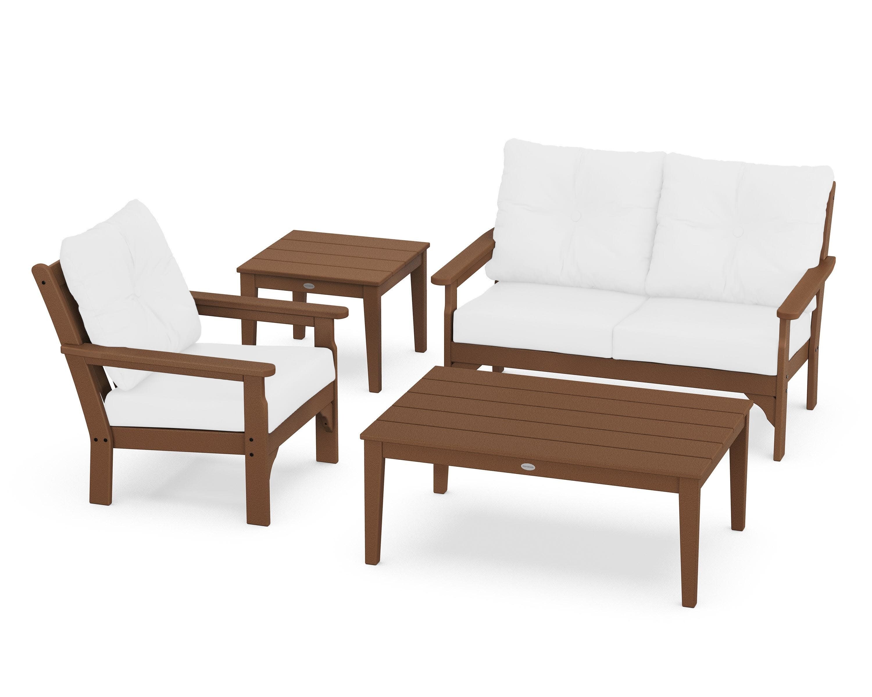 Vineyard 4-Piece Deep Seating Set in Teak / Natural