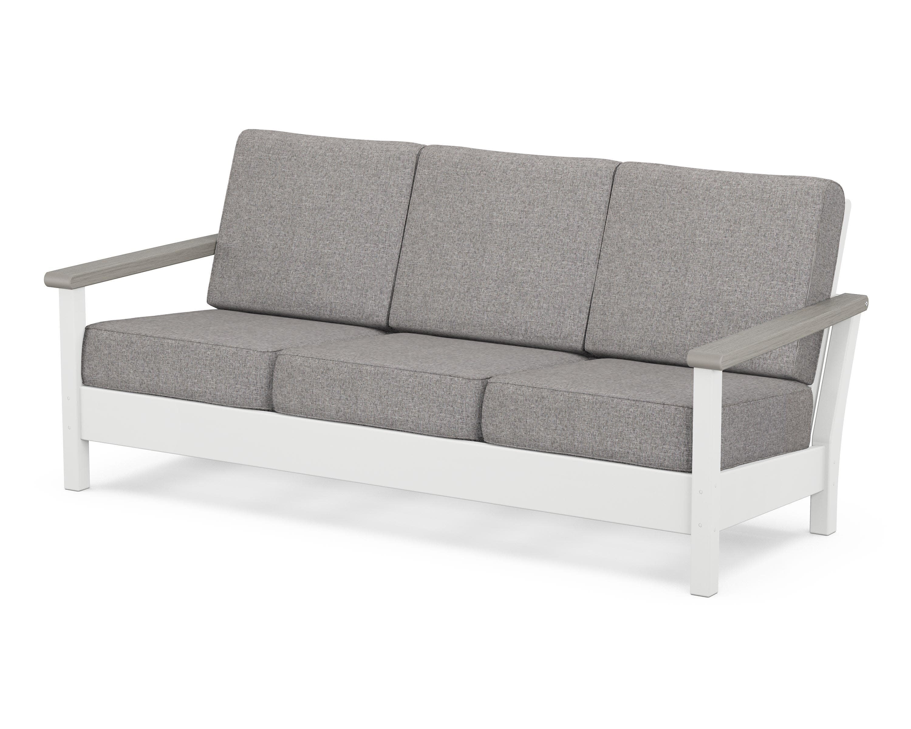 Harbour Deep Seating Sofa in White / Driftwood / Grey Mist