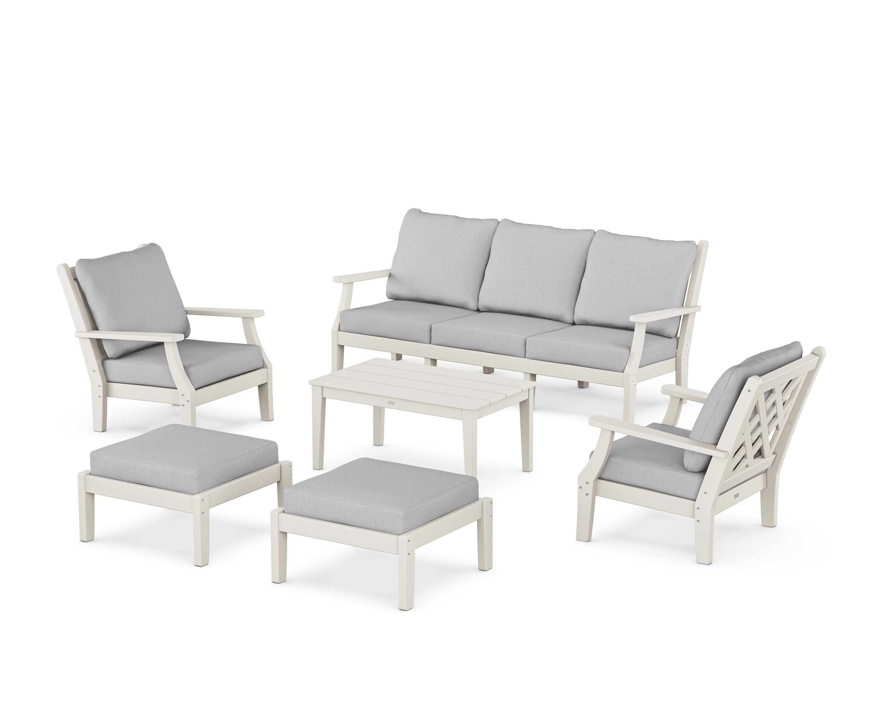Wovendale 6-Piece Lounge Sofa Set in Sand / Granite