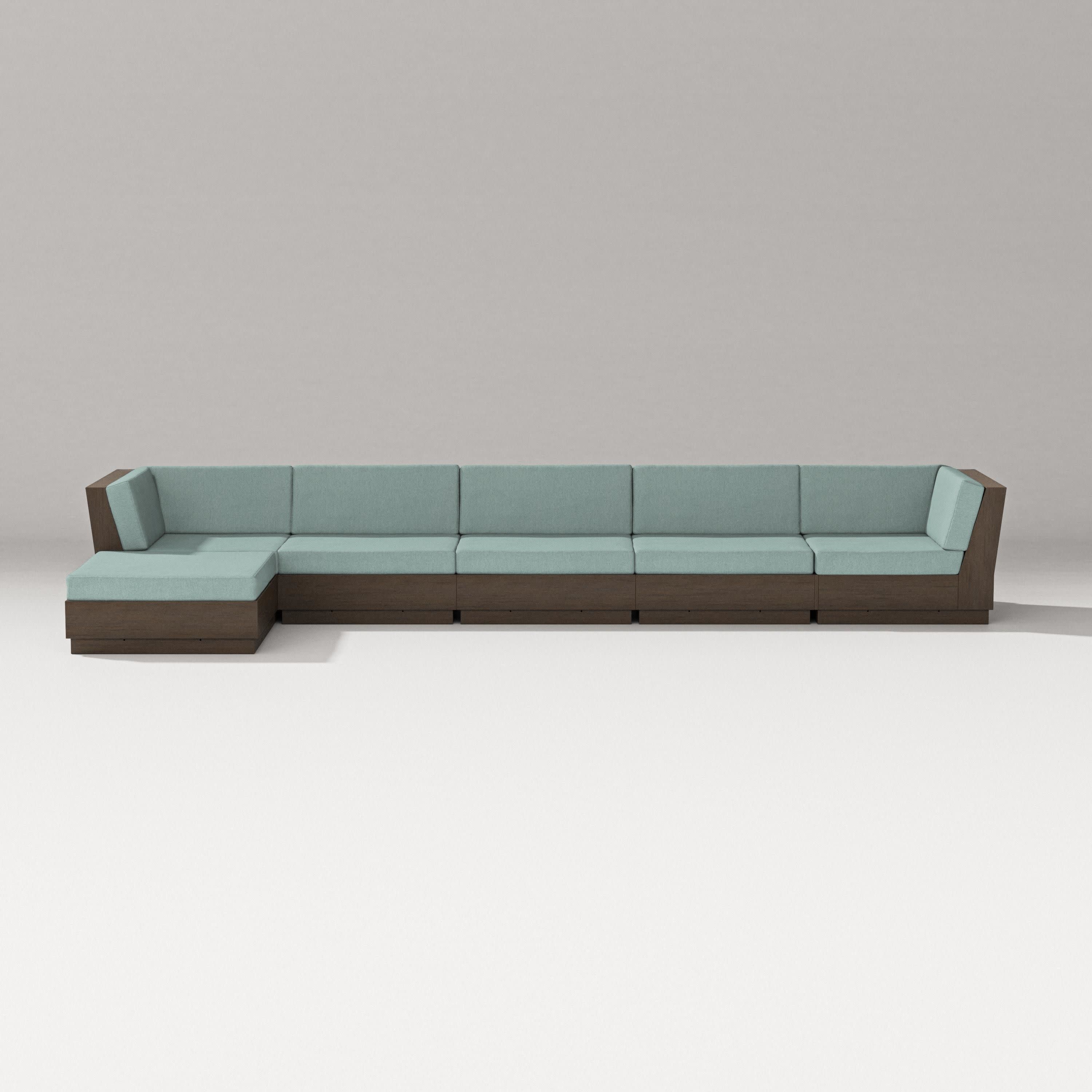 Elevate 6-Piece Chaise Sectional in Kona / Glacier Spa