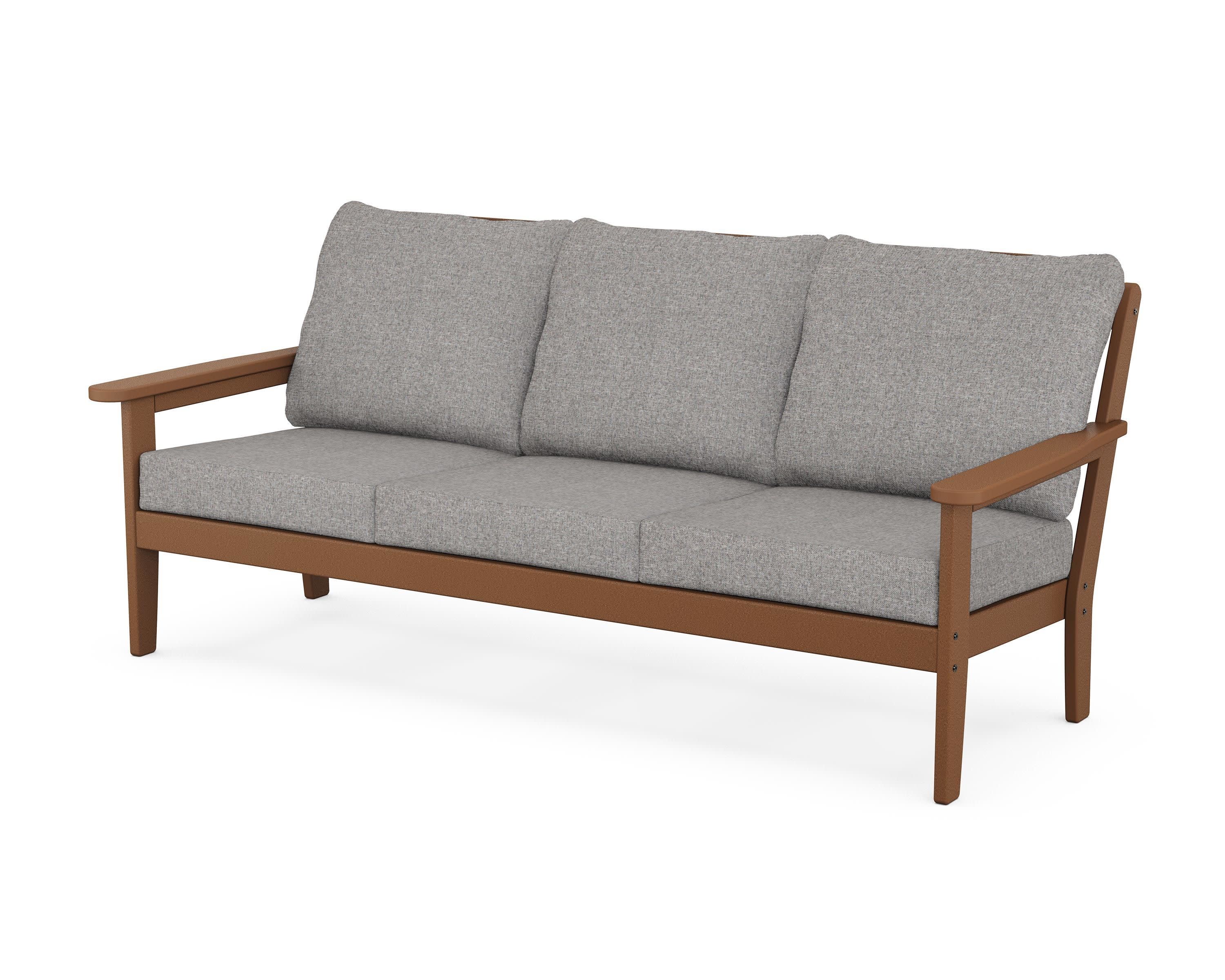 Cottage Deep Seating Sofa in Teak / Grey Mist