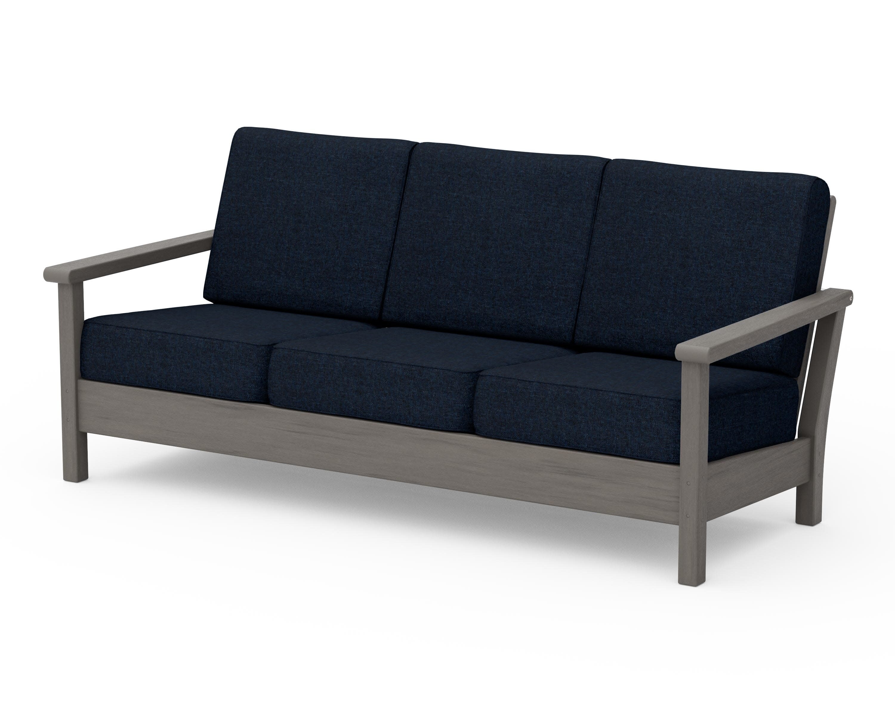 Harbour Deep Seating Sofa in Driftwood / Marine Indigo