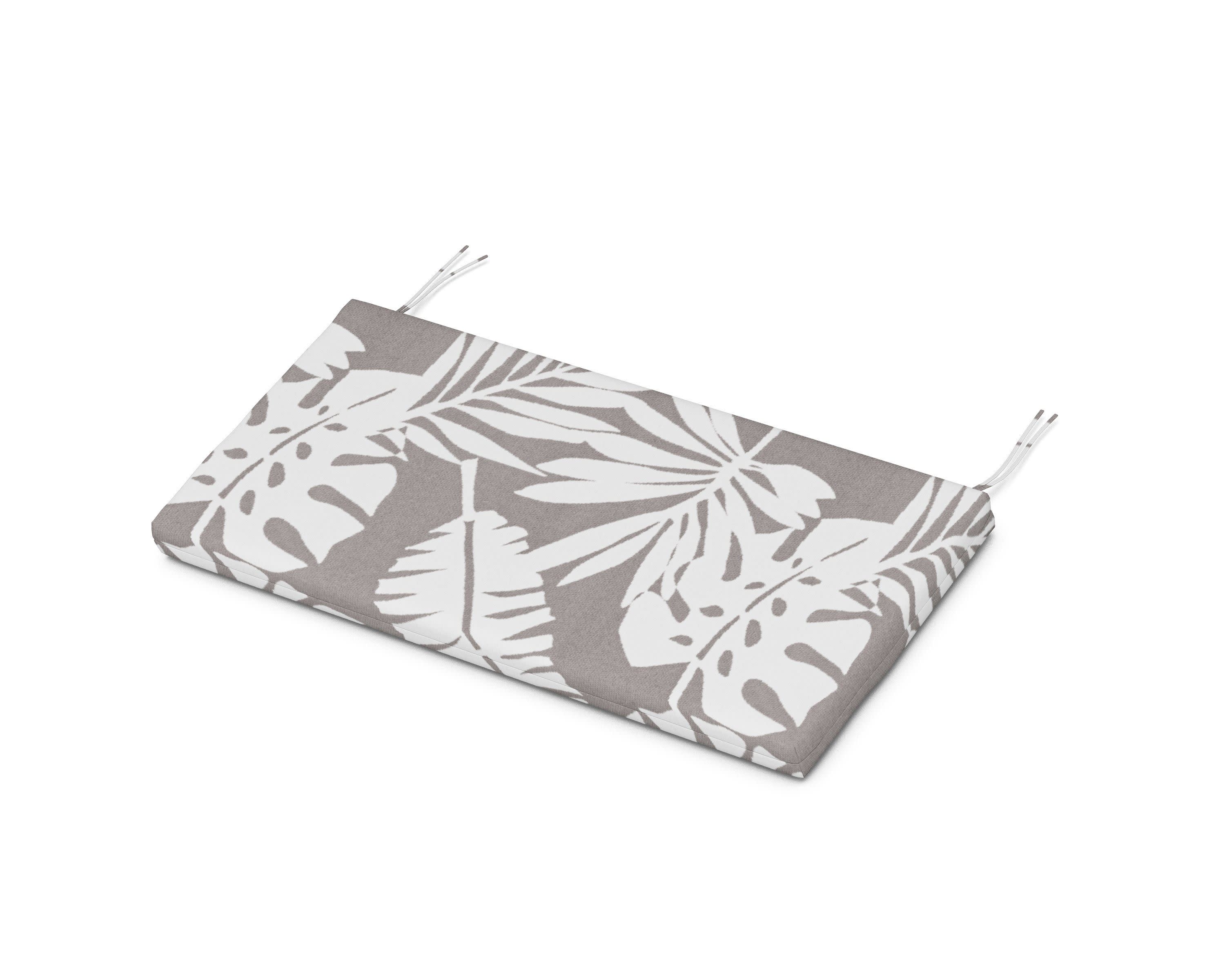 Kids Bench Seat Pad in Leaf Grey Mist