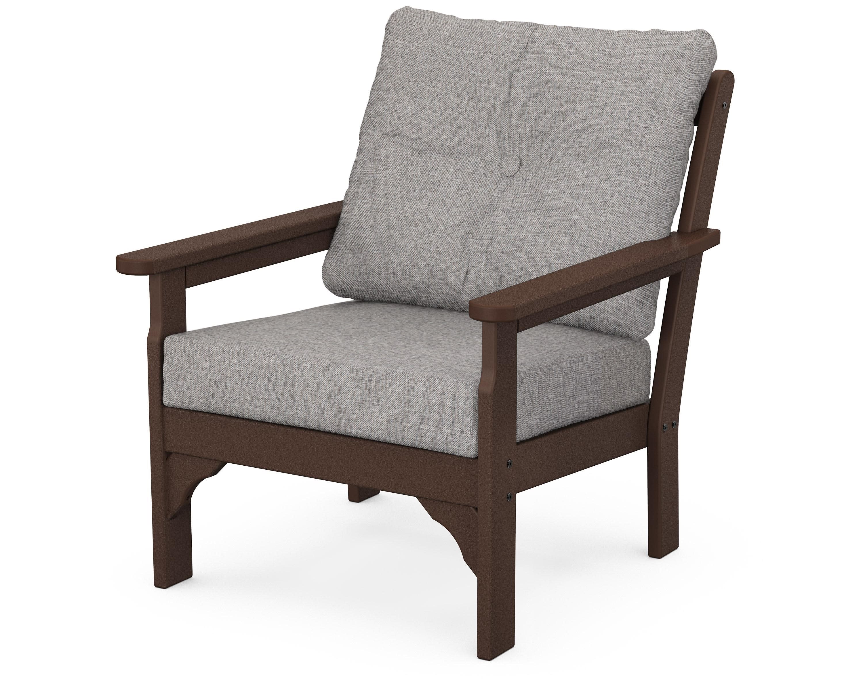 Vineyard Deep Seating Chair in Mahogany / Grey Mist