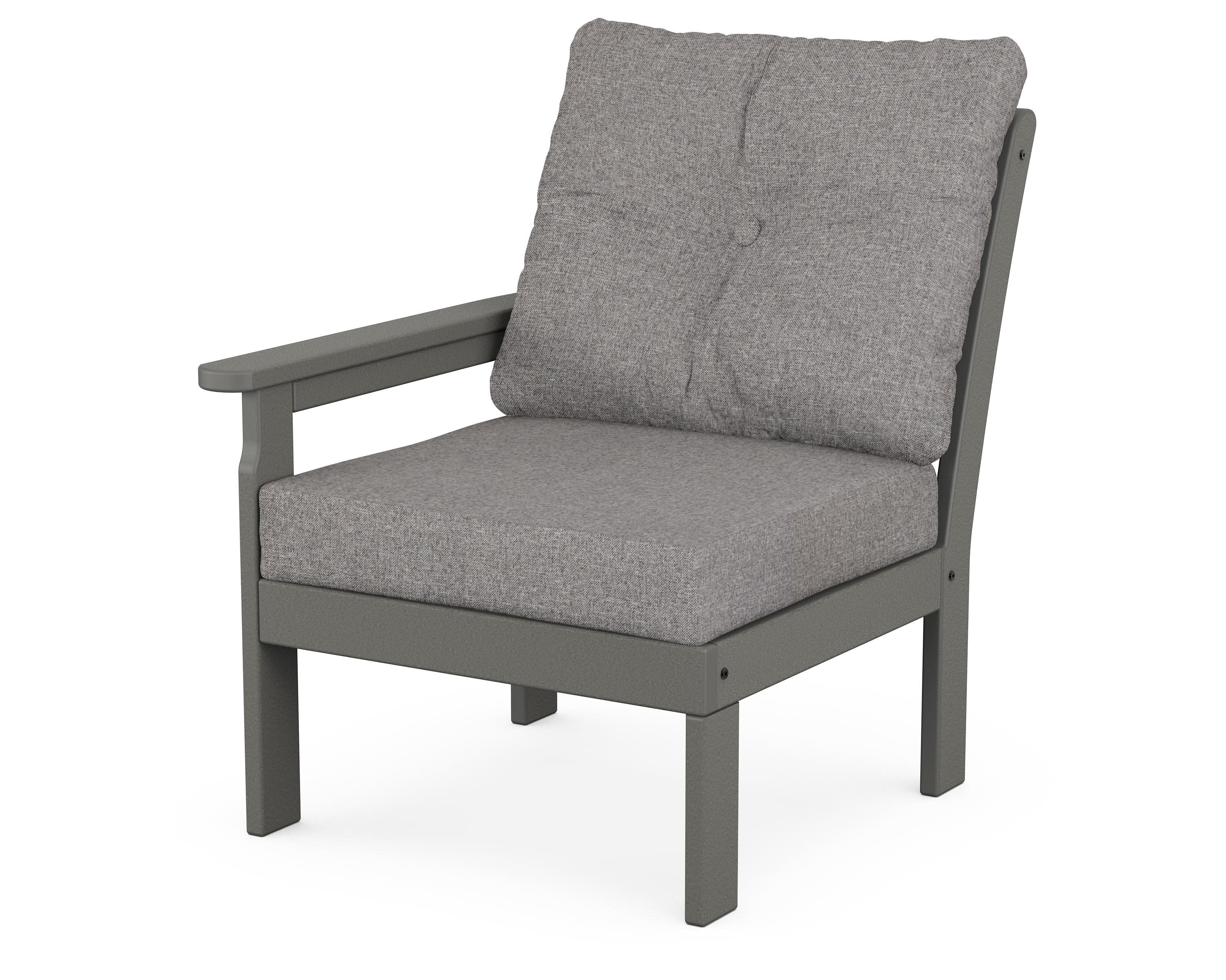 Vineyard Modular Left Arm Chair in Slate Grey / Grey Mist