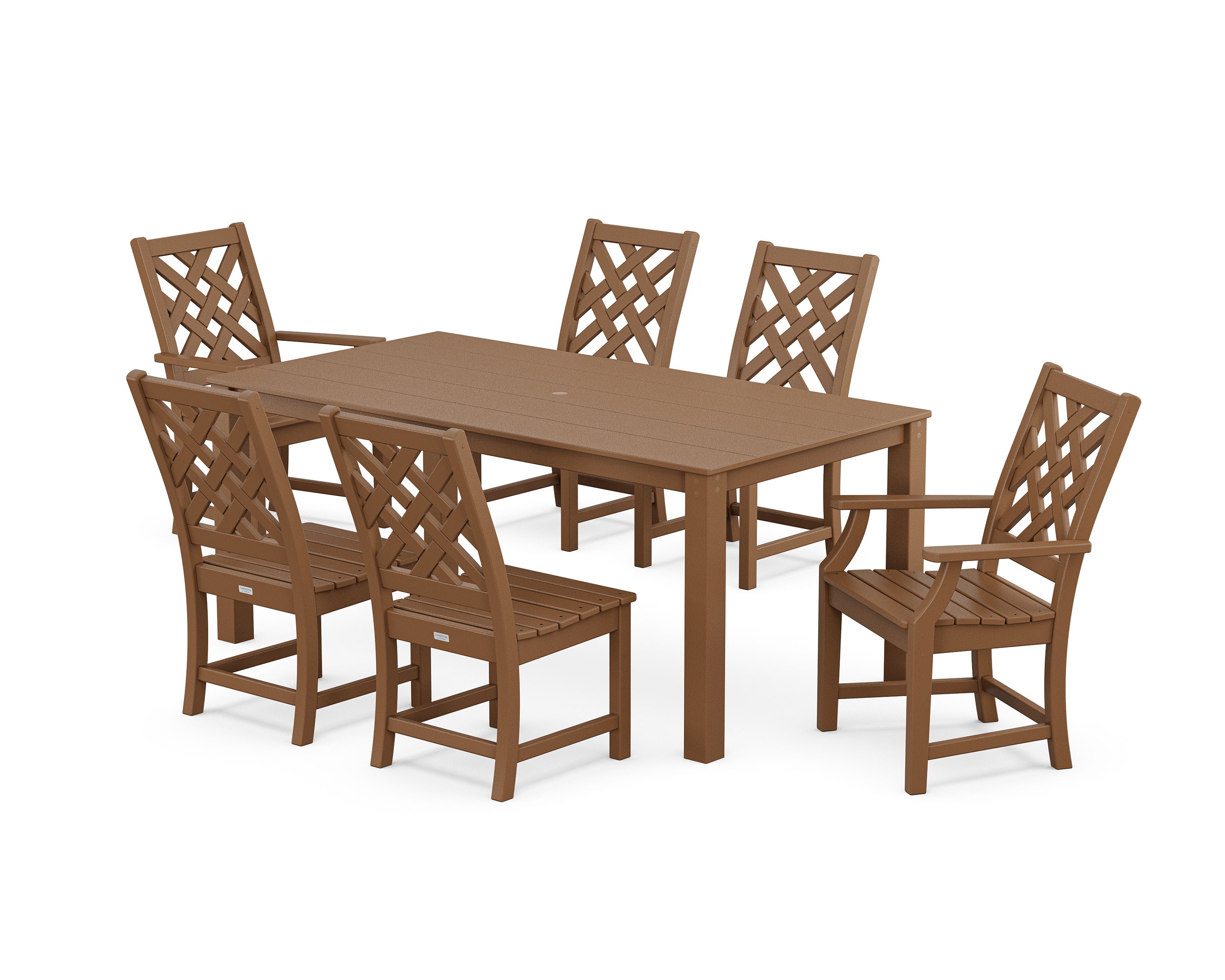 Wovendale 7-Piece Parsons Dining Set in Teak