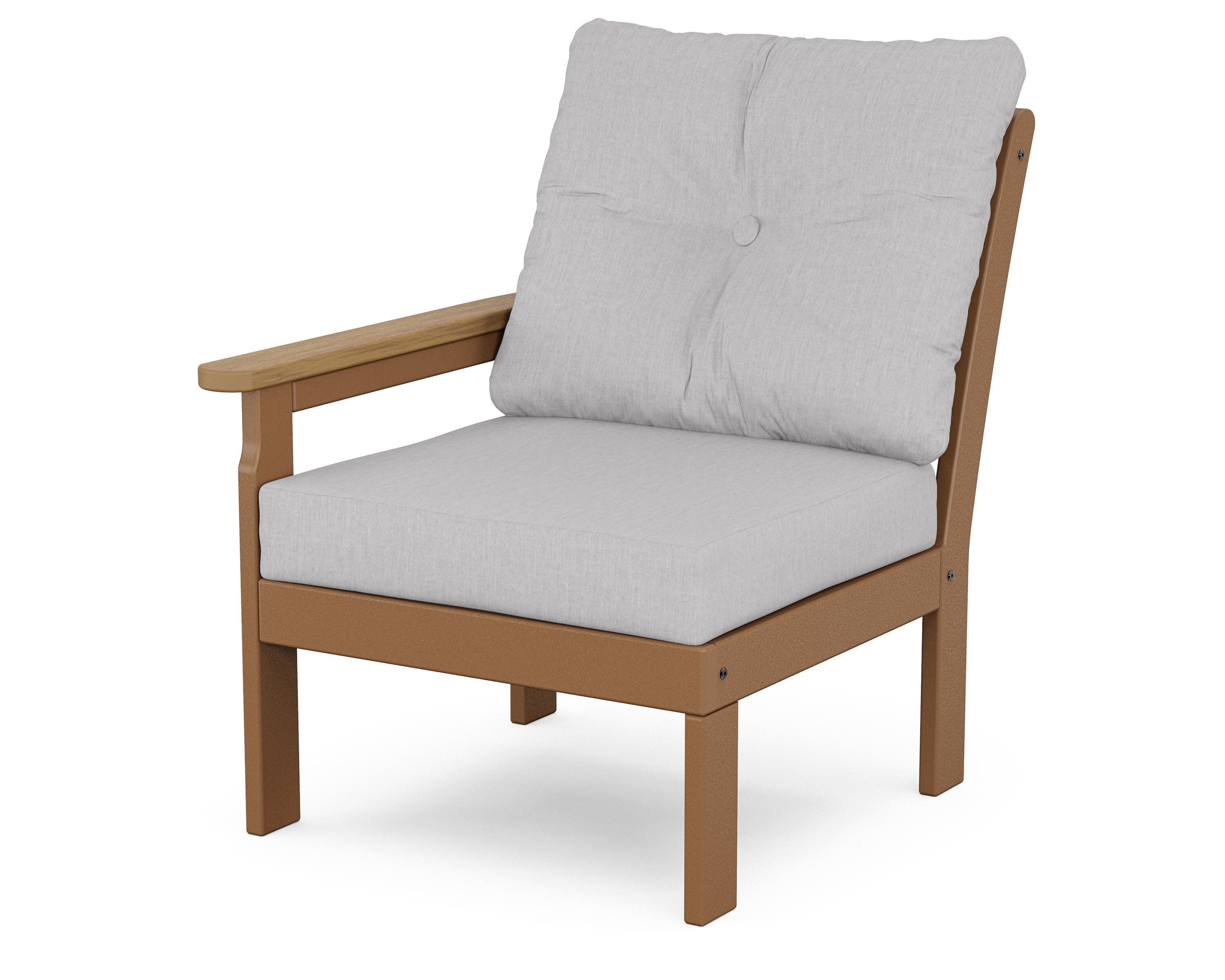 Vineyard Modular Left Arm Chair in Teak / Natural / Granite