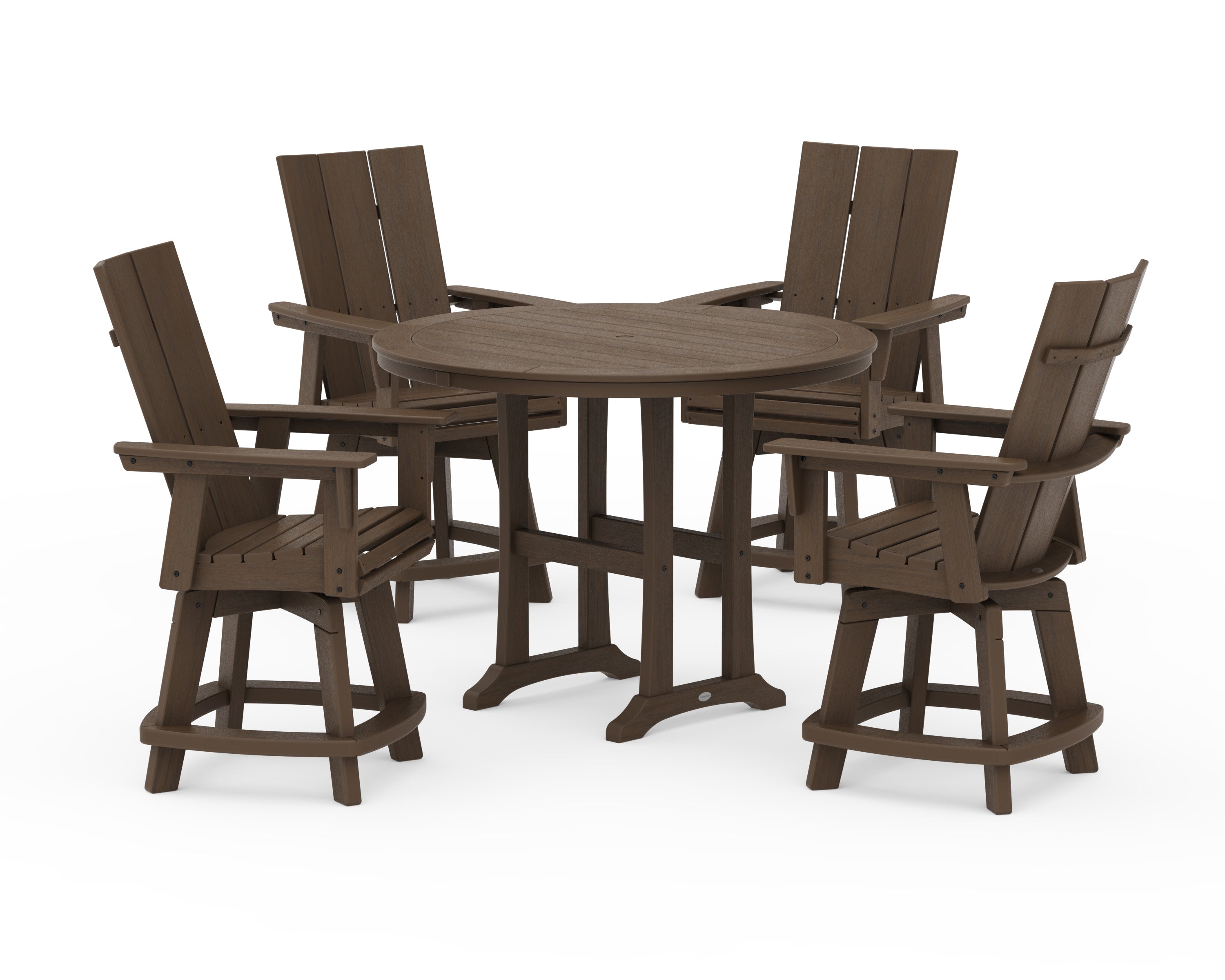 5-Piece Modern Swivel Counter Set in Kona