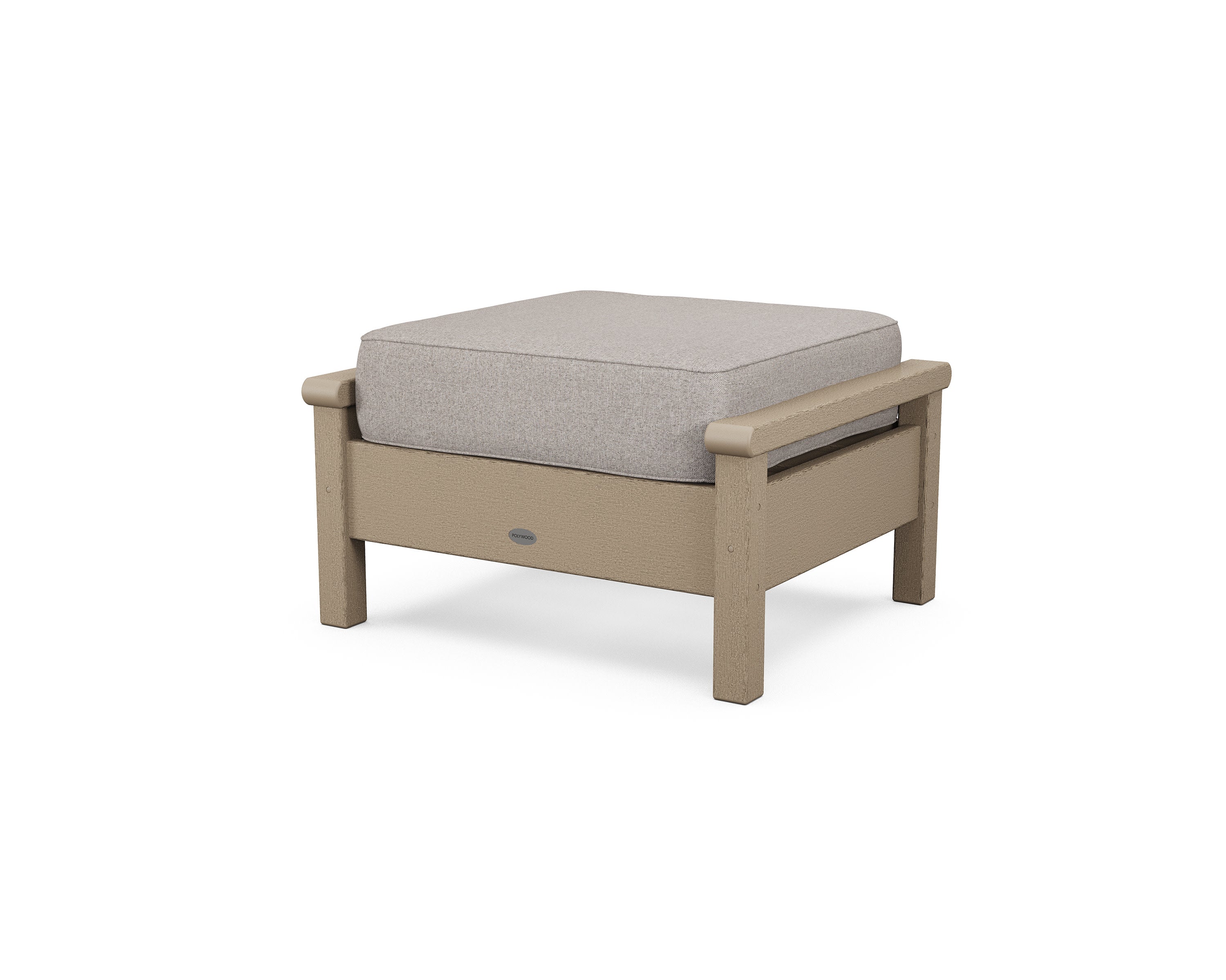 Harbour Deep Seating Ottoman in Vintage Sahara / Weathered Tweed