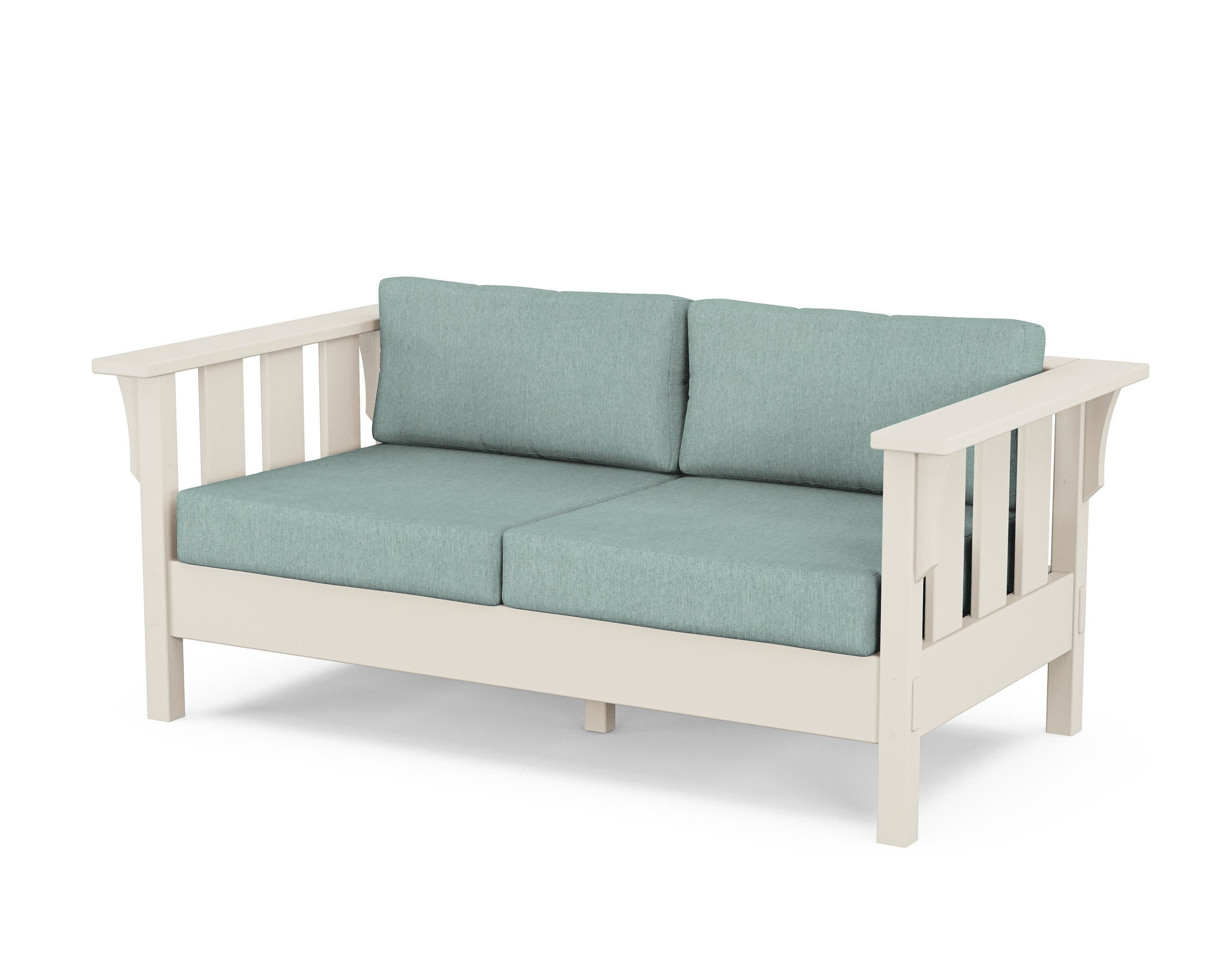 Acadia Deep Seating Loveseat in Sand / Glacier Spa