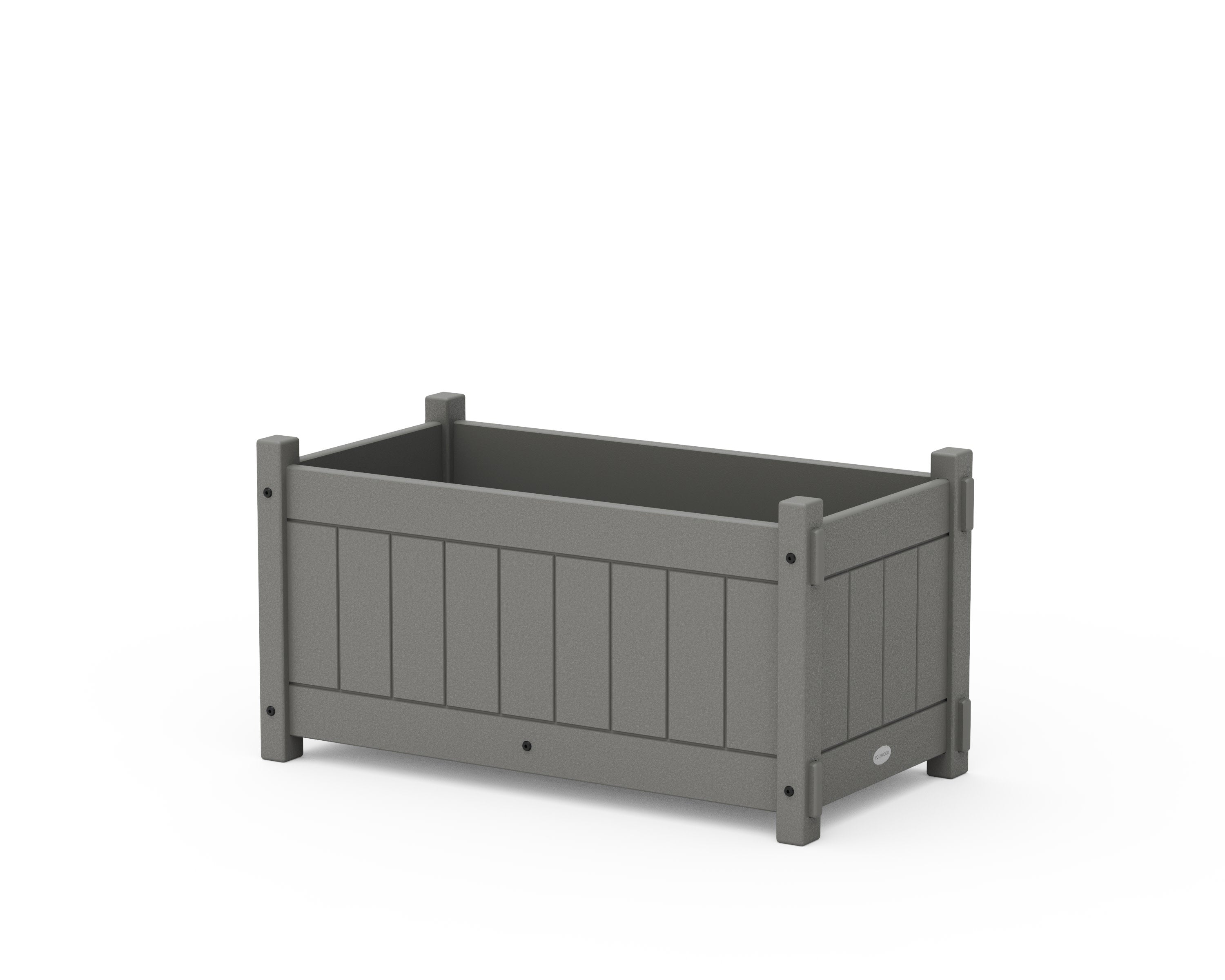 Vineyard Rectangle Double Planter Box in Slate Grey