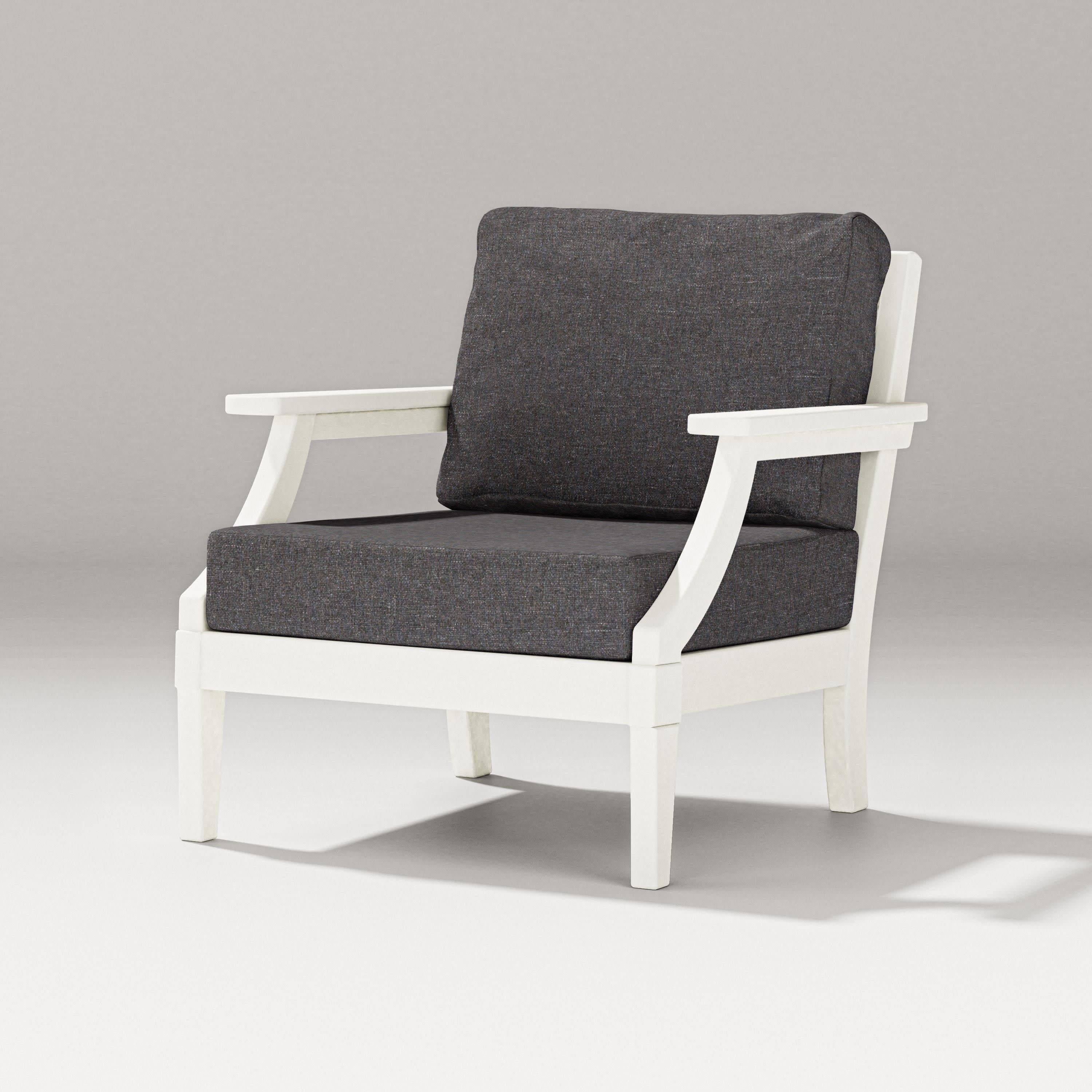 Estate Lounge Chair in Vintage White / Ash Charcoal